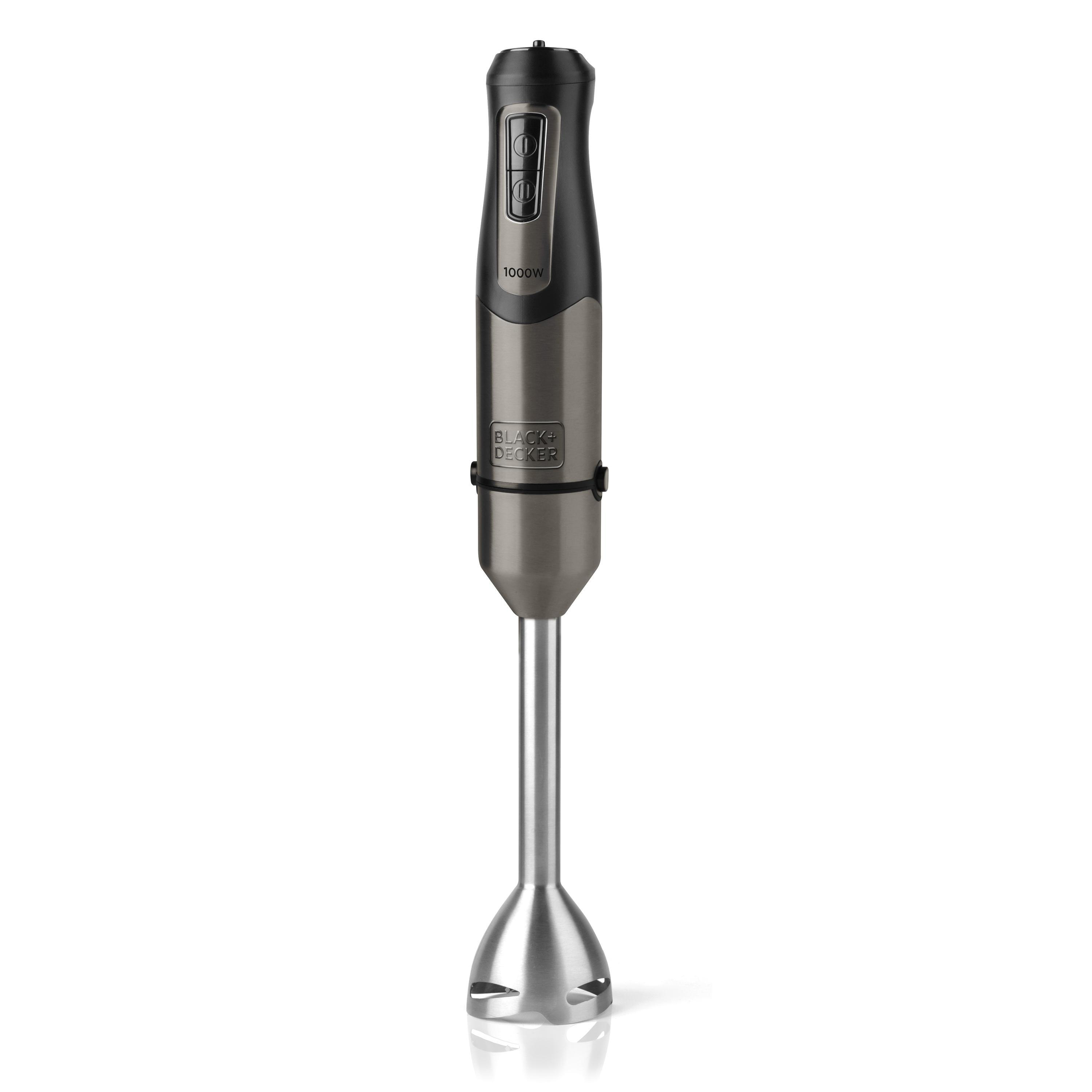 BLACK+DECKER BXHB1000E Stabmixer Edelstahl/Schwarz (1000 Watt)