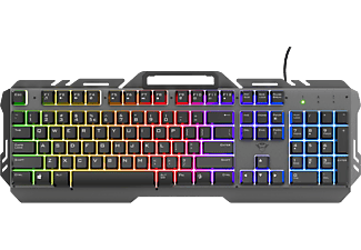 TRUST GXT 853 Esca gamer billentyűzet, RGB háttérvilágítás, USB, fém váz, Magyar (24383)