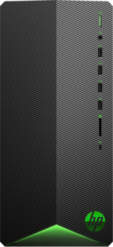 HP Gaming PC Pavilion TG01-2901ng, R7-5700G, 16GB RAM, 1TB SSD, RTX 3060Ti, Schwarz Gaming PC, AMD Ryzen™ 7 5700G, 16 GB RAM SSD, Frontblende in Shadow Black, Logo in Acid Green Chrome