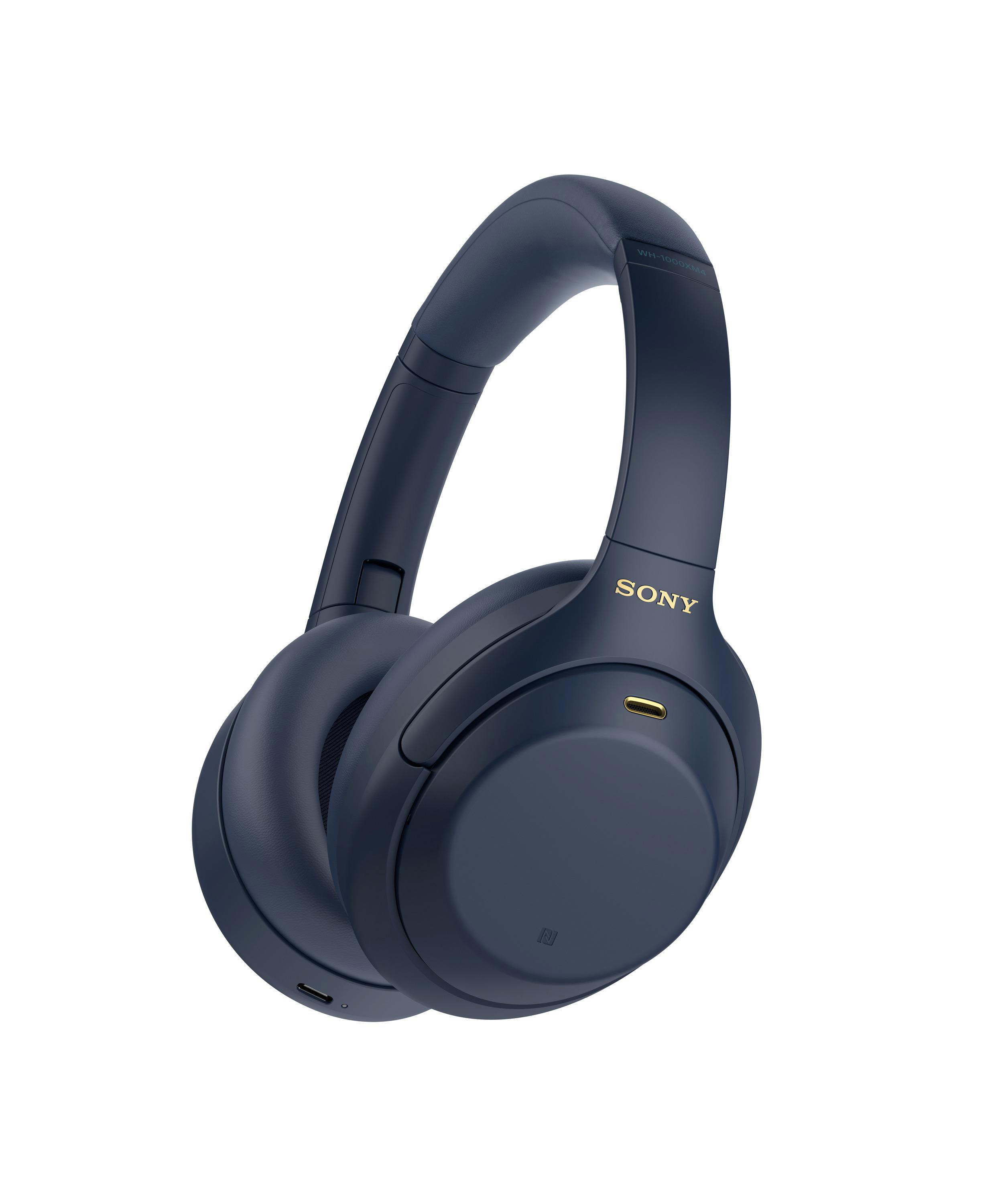 SONY WH-1000XM4 Noise Cancelling, Over-ear Kopfhörer Bluetooth Blau
