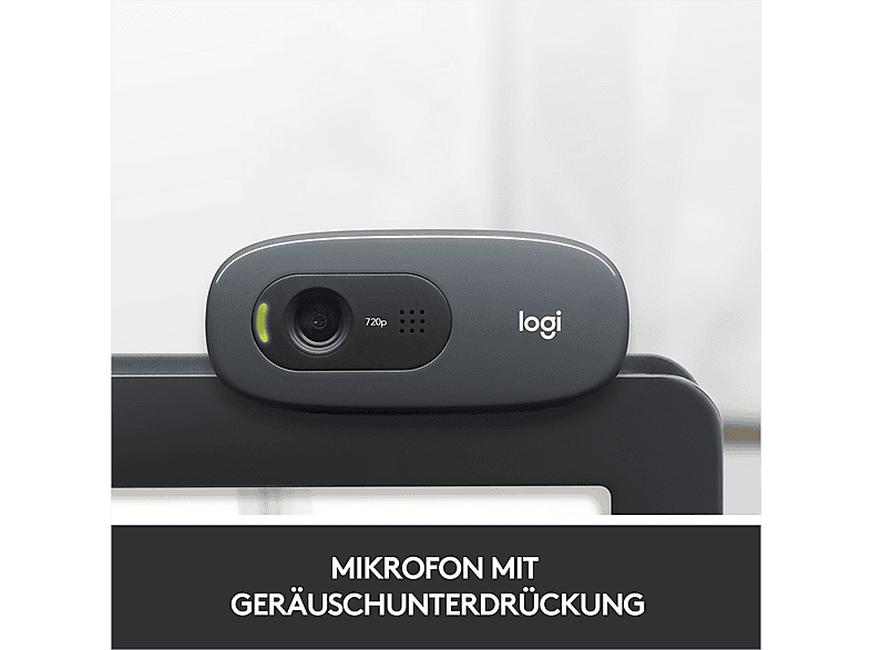 LOGITECH C270 HD-Webcam, USB, Grau — Foto 2 von 5