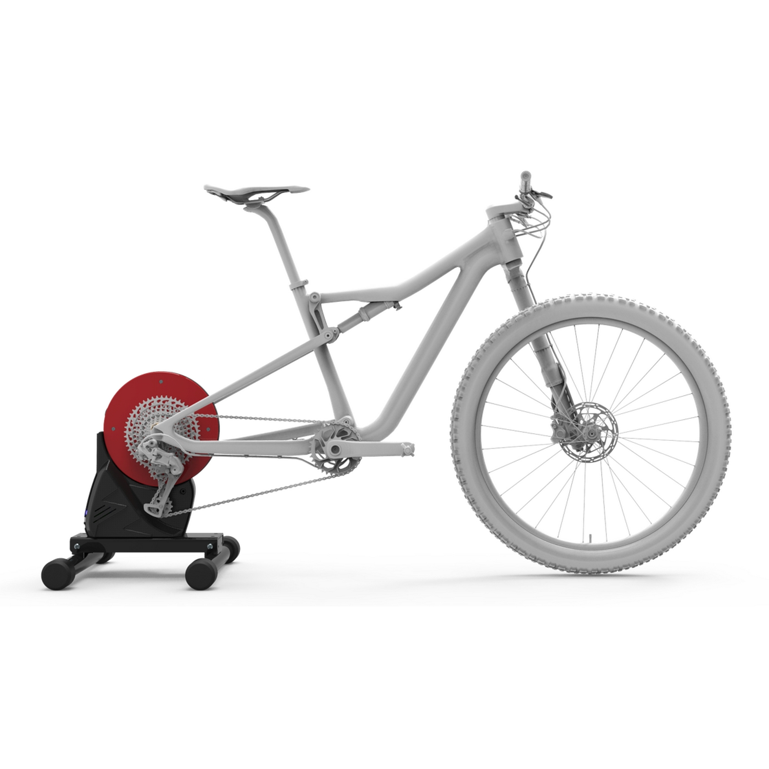 Rodillo de entrenamiento - Zycle Smart ZDrive, Para bicicleta, Bluetooth, FTMS y ANT+, Rojo