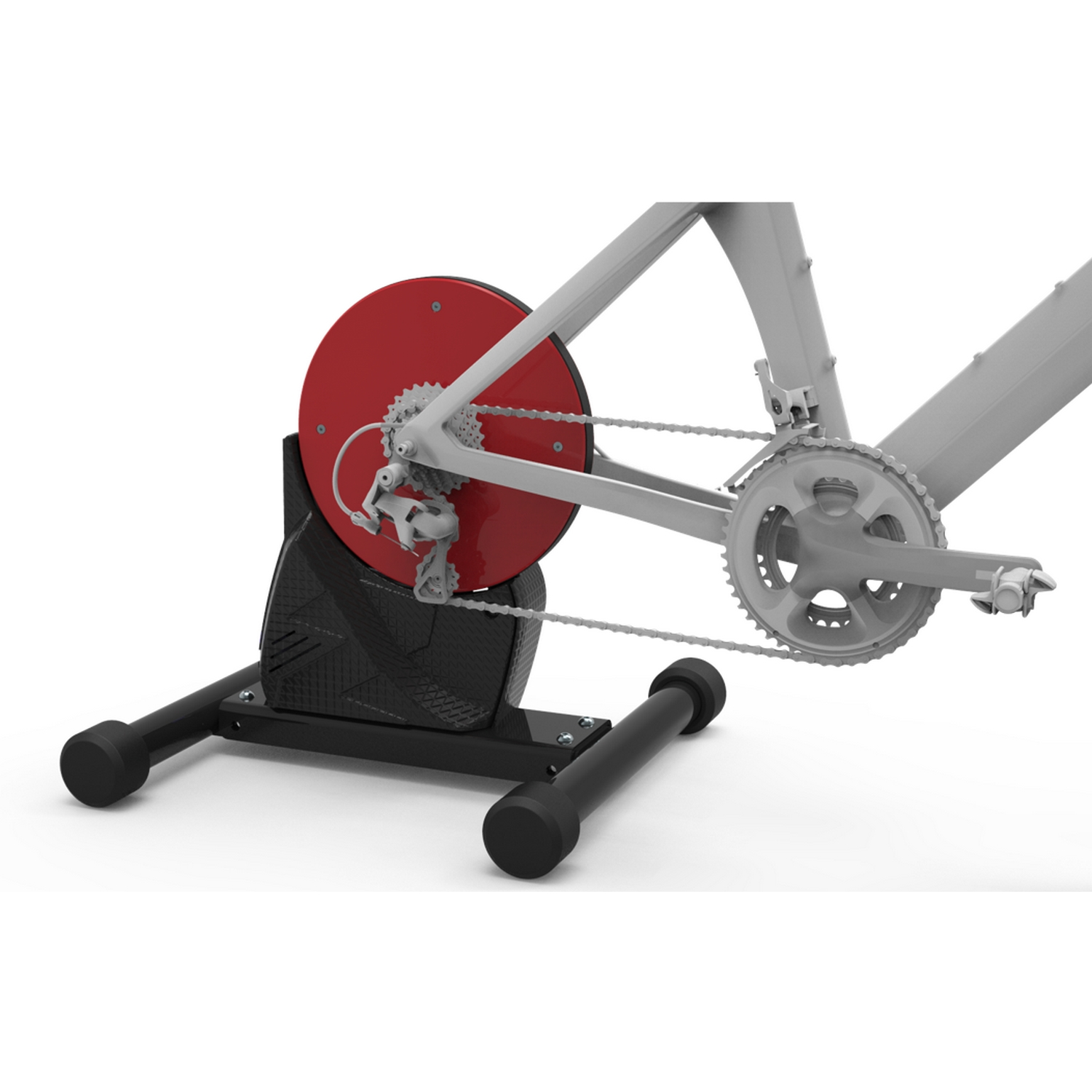 Rodillo de entrenamiento - Zycle Smart ZDrive, Para bicicleta, Bluetooth, FTMS y ANT+, Rojo