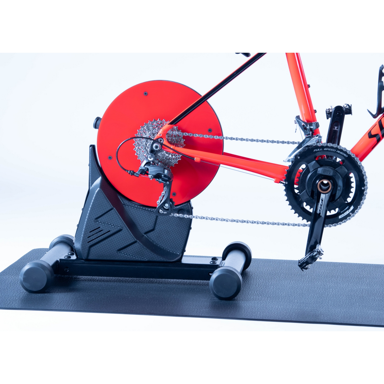 Rodillo de entrenamiento - Zycle Smart ZDrive, Para bicicleta, Bluetooth, FTMS y ANT+, Rojo