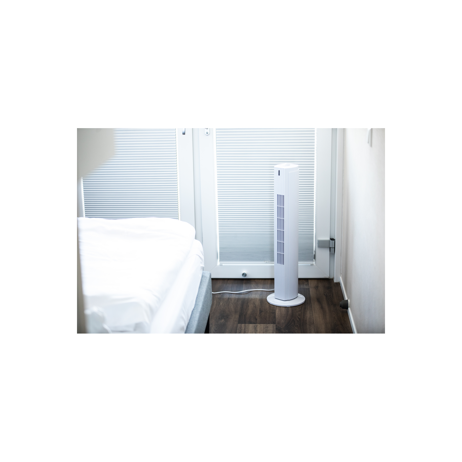 Ventilador de torre - OK OTF 5321 W, De torre, 3 niveles, 30W, Oscilante, Blanco