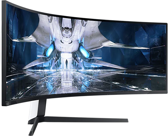 SAMSUNG -Ausstellungsstück- Gaming Monitor Odyssey Neo G9 Curved, 49 Zoll, DQHD, 240Hz, 32:9, 1ms, 420cd, VA, HDR10+, Schwarz 49 Zoll Gaming Monitor, QHD, 1 ms Reaktionszeit, 420 cd/m², 240 Hz, Schwarz