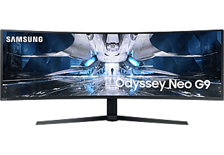 SAMSUNG Gaming Monitor Odyssey Neo G9 Curved, 49 Zoll, DQHD, 240Hz, 32:9, 1ms, 420cd, VA, HDR10+, Schwarz