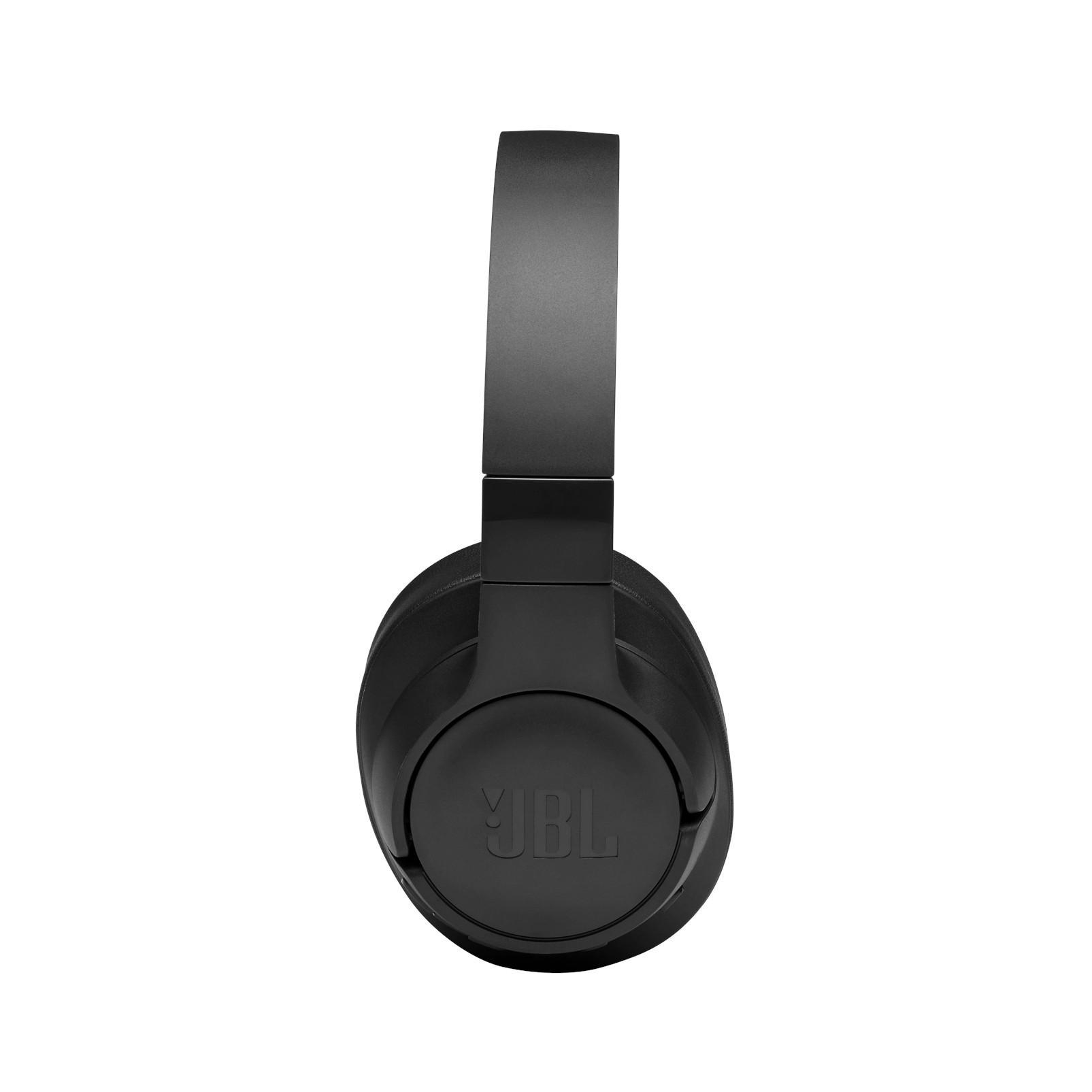 Schwarze JBL-Kopfhörer. Weißer Hintergrund.