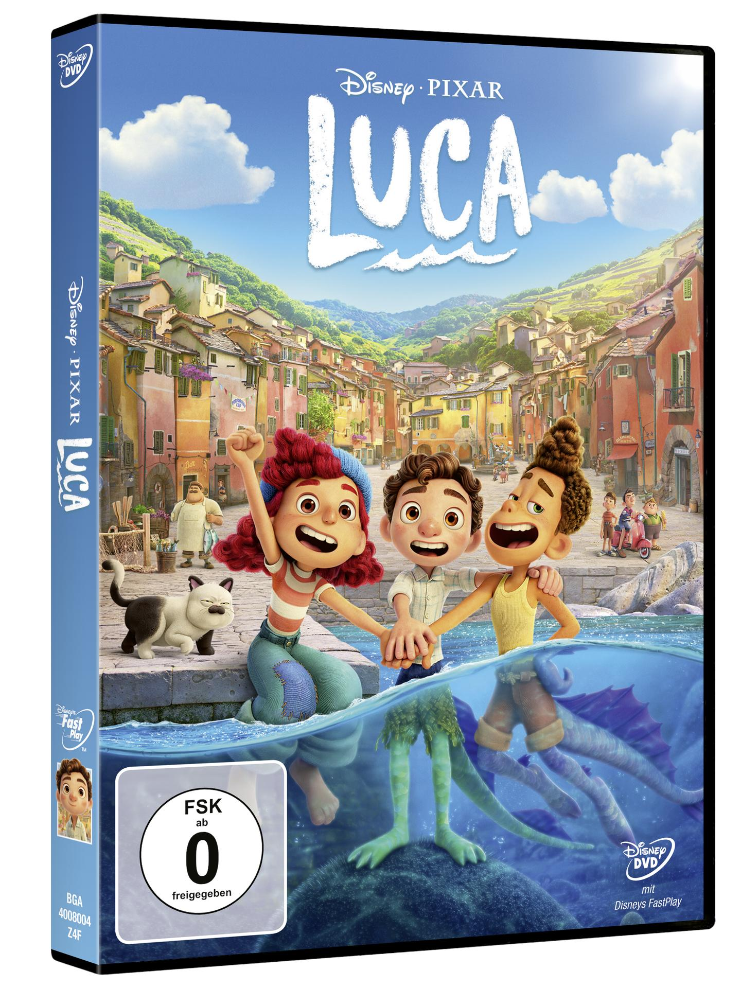 DVD-Hülle des Disney/Pixar-Films Luca.