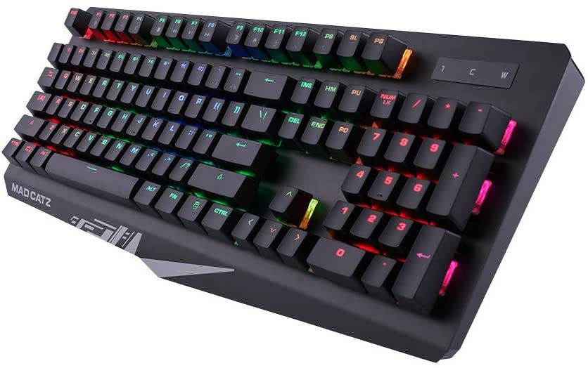 Teclado gaming - Mad Catz S.T.R.I.K.E. 4, Mecánico, 5 ms, USB, Retroiluminación RGB, 104 teclas, Negro