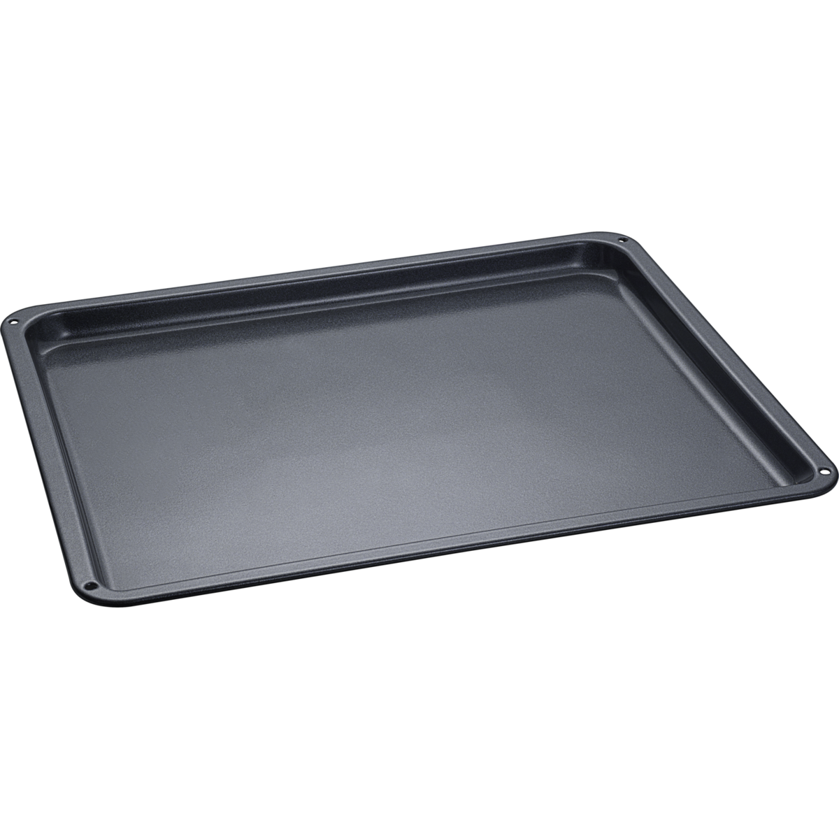 Plaque de cuisson noire avec bords surélevés, sur fond noir.