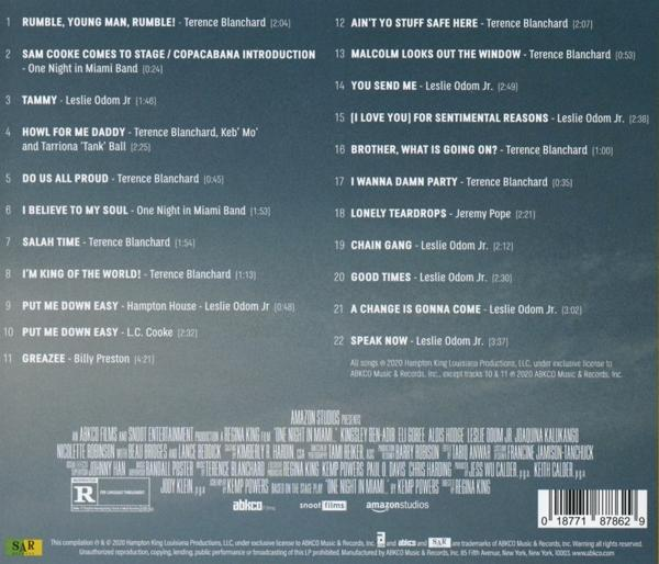 Eine Titelliste eines Albums. Der Text listet die Songs und die Künstler auf.