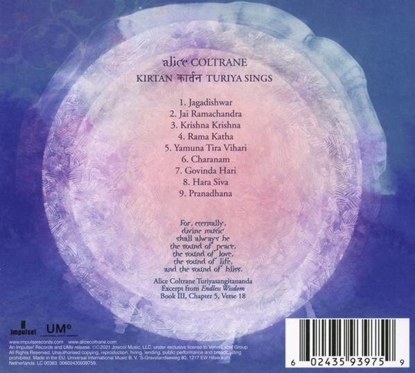 Albumcover von Alice Coltranes Kirtan Turiya Sings.