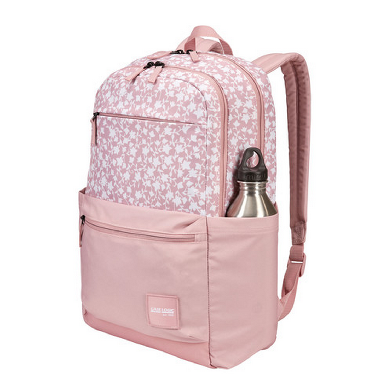 Mochila para portátil - Case Logic CCAM-3116, Hasta 15.6", 26l, Poliéster, White Floral/Zephyr Pink