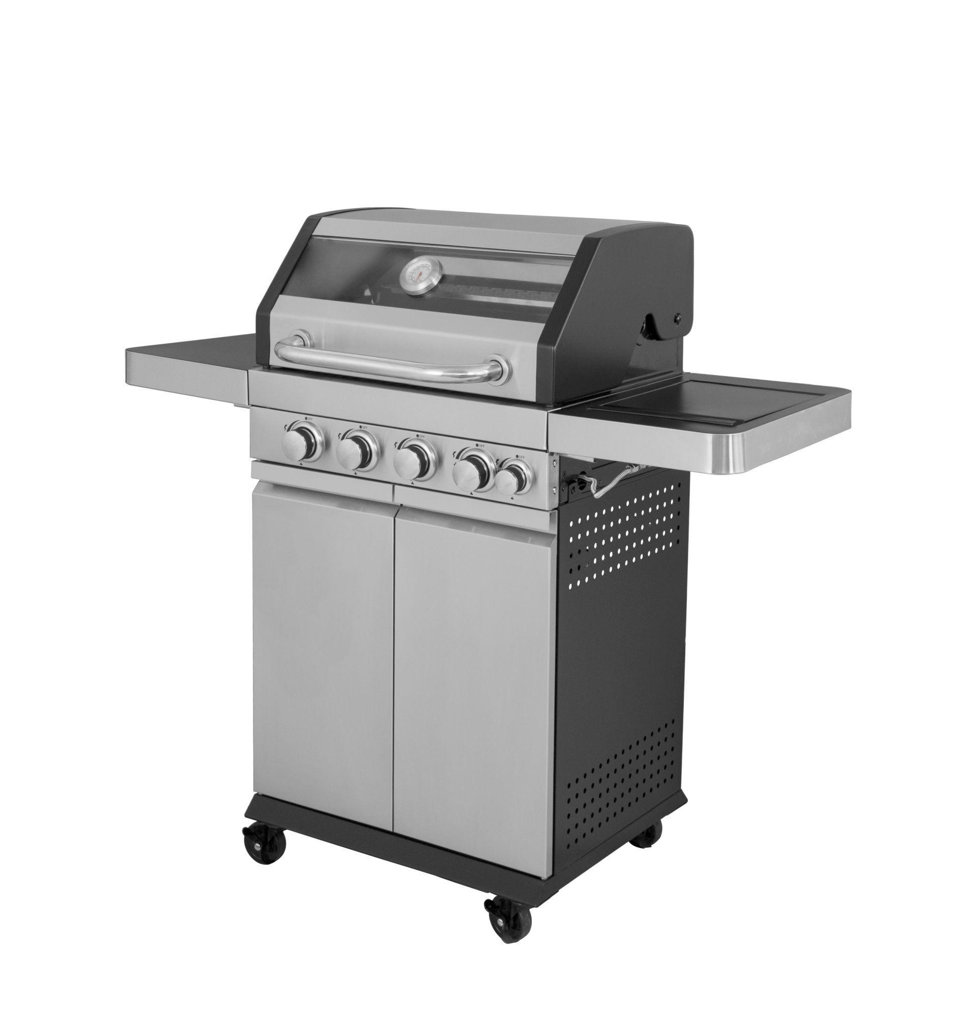 EL FUEGO AY0597 Sunset Beach Gasgrill, Silber (14500 Watt)