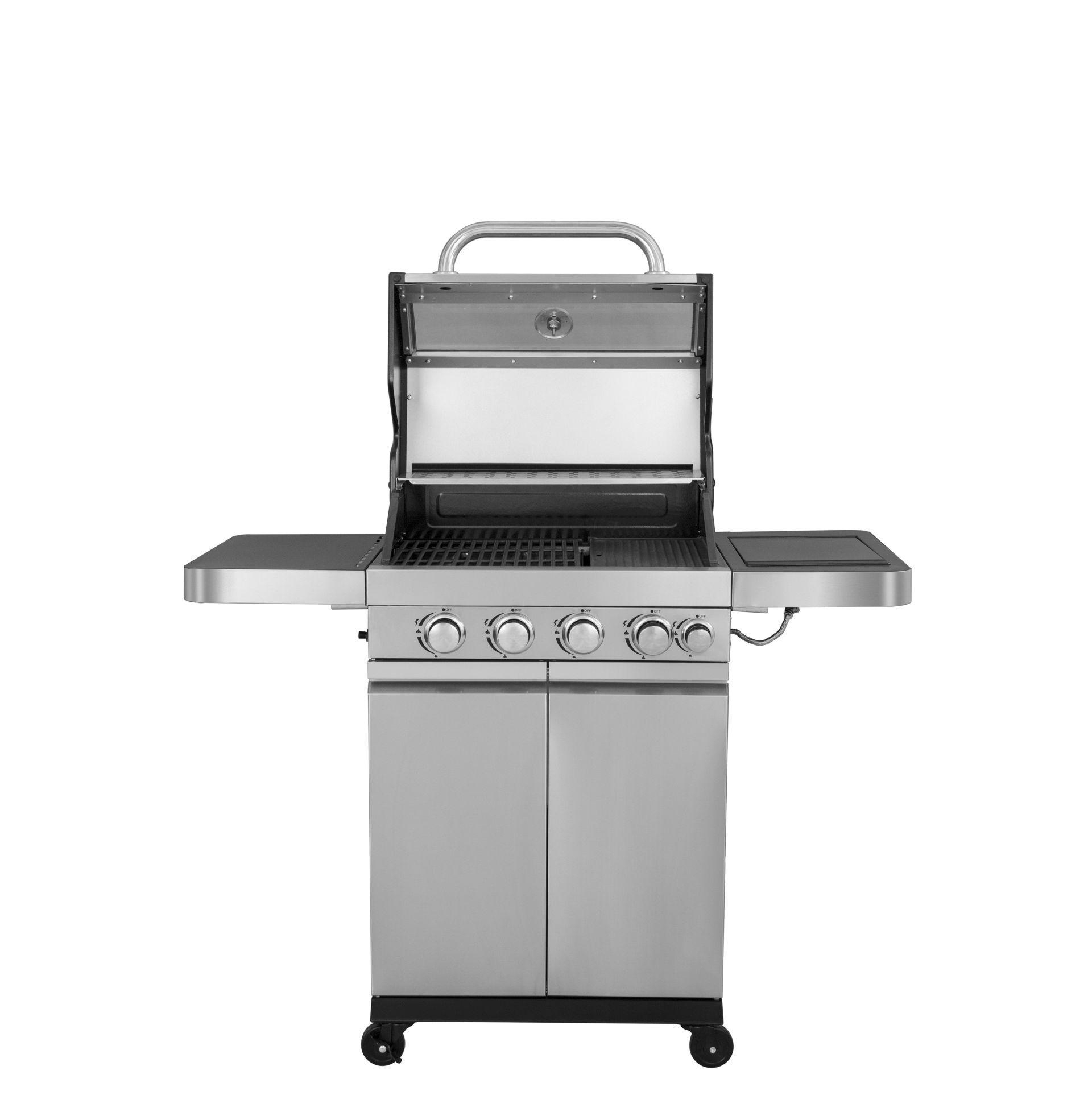 EL FUEGO AY0597 Sunset Beach Gasgrill, Silber (14500 Watt)
