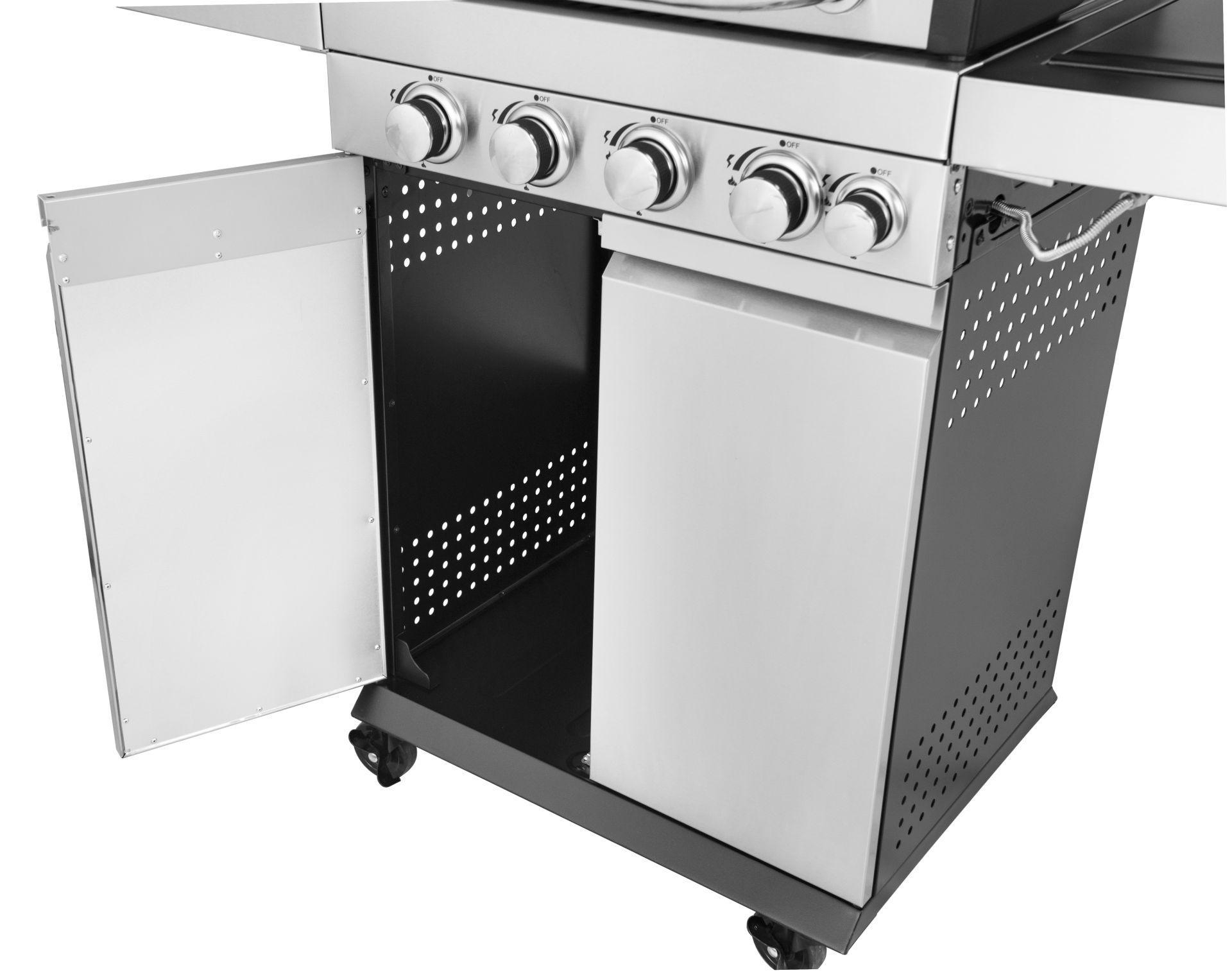 EL FUEGO AY0597 Sunset Beach Gasgrill, Silber (14500 Watt)