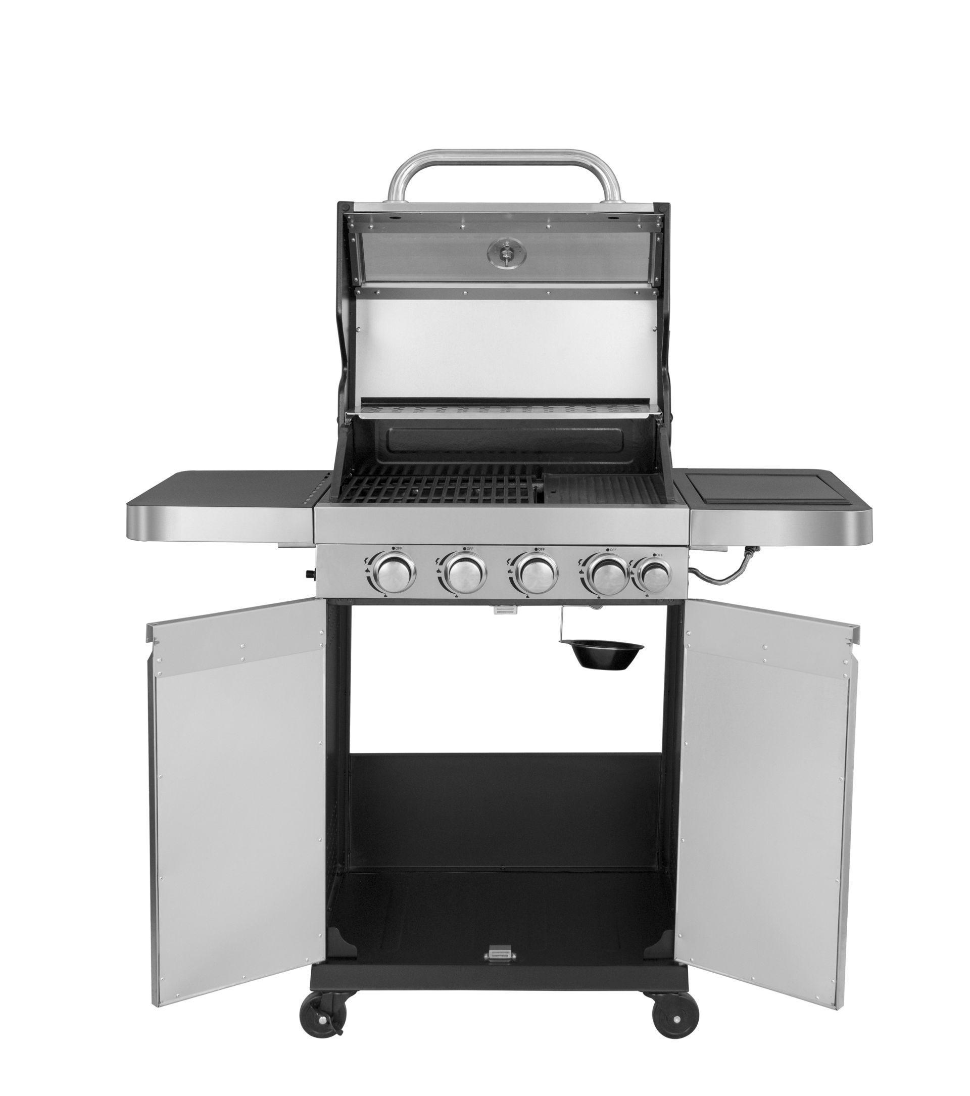 EL FUEGO AY0597 Sunset Beach Gasgrill, Silber (14500 Watt)