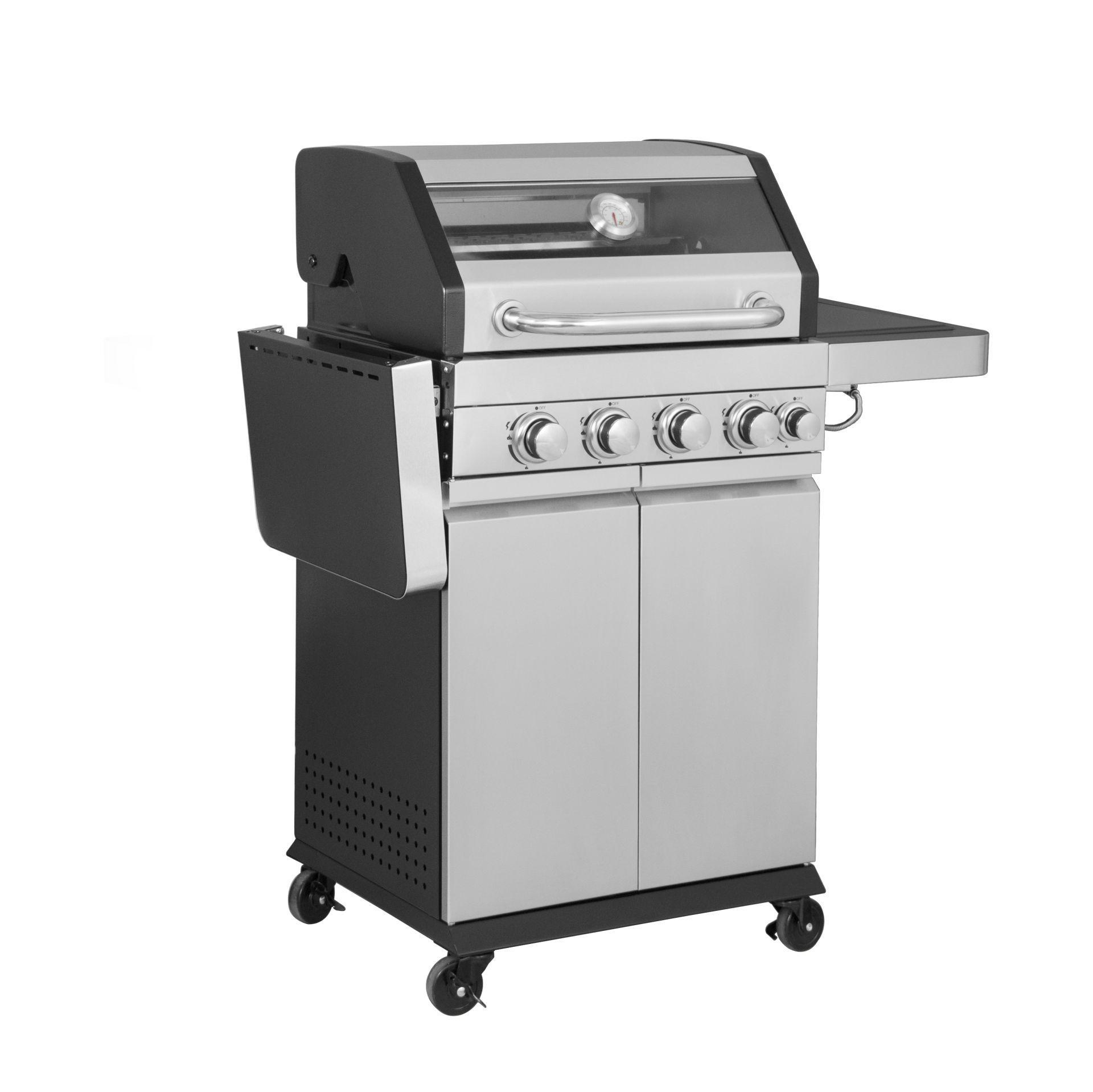 EL FUEGO AY0597 Sunset Beach Gasgrill, Silber (14500 Watt)