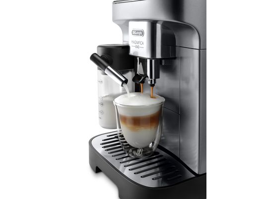 DE-LONGHI ECAM290.61.SB Magnifica Evo Latte Plus - Kaffeevollautomat (Schwarz/Silber)
