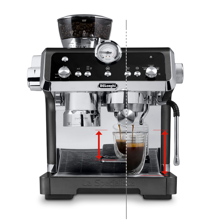 DE LONGHI EC9355.BM La Specialista Prestigio Siebträgermaschine (Schwarz, Kegelmahlwerk, 1450 Watt, 19 bar)