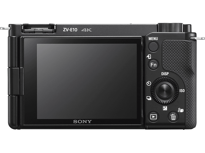 SONY Alpha ZV-E10 Body Vlogging Kamera Systemkamera, 7,5 cm Display Touchscreen, WLAN