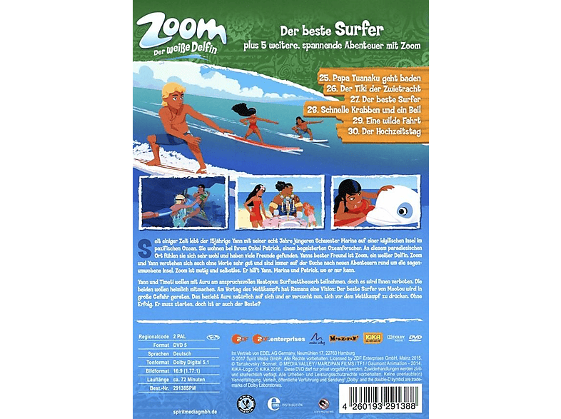 Thumbnail - Zoom-Der Weiße Delfin (5) - Der Beste Surfer+5 Weitere Abenteuer DVD