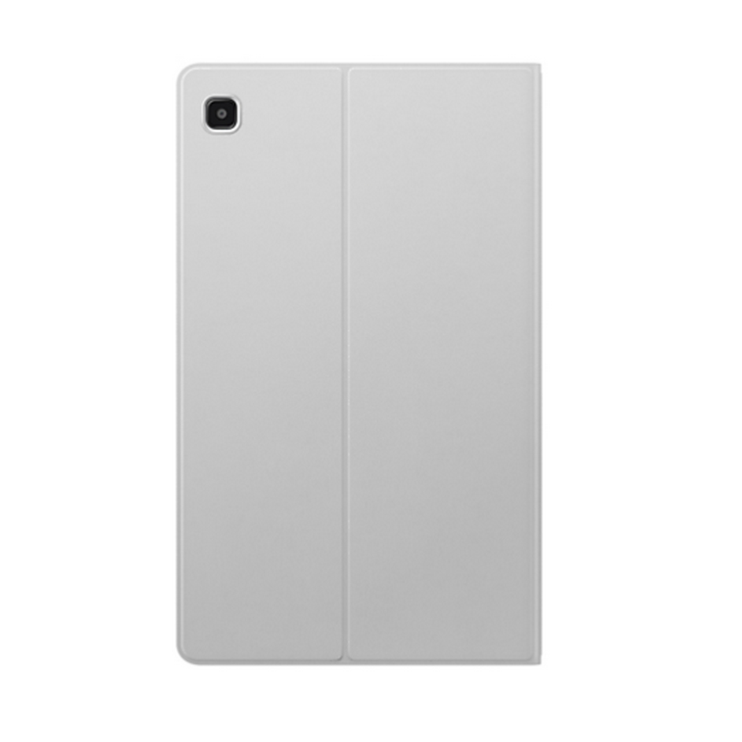 Un estuche para tableta de color gris claro está cerrado.