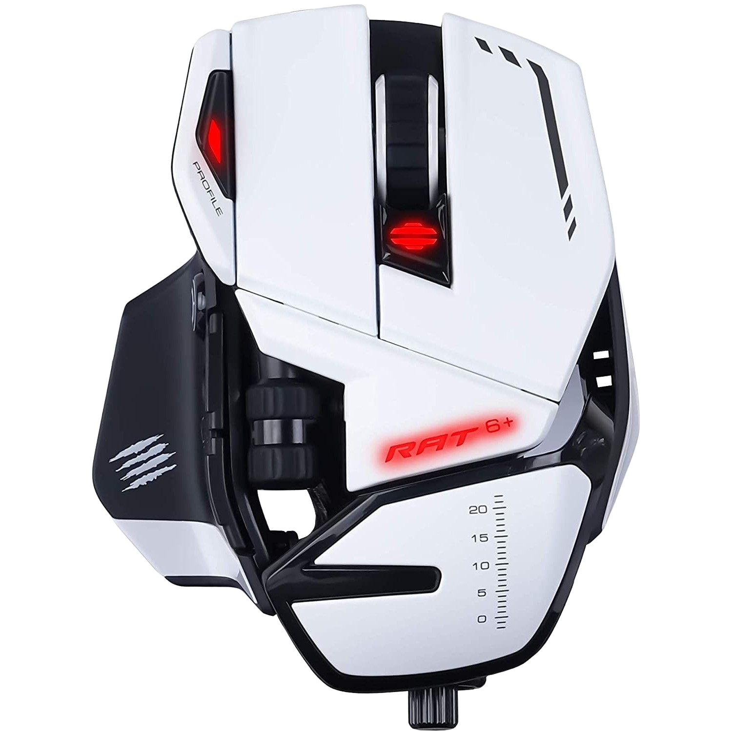 Ratón Gaming Mad catz 6+ por cable 12000 ppp 50 1 ms 250 ips 11 botones mr04dcinwh0000