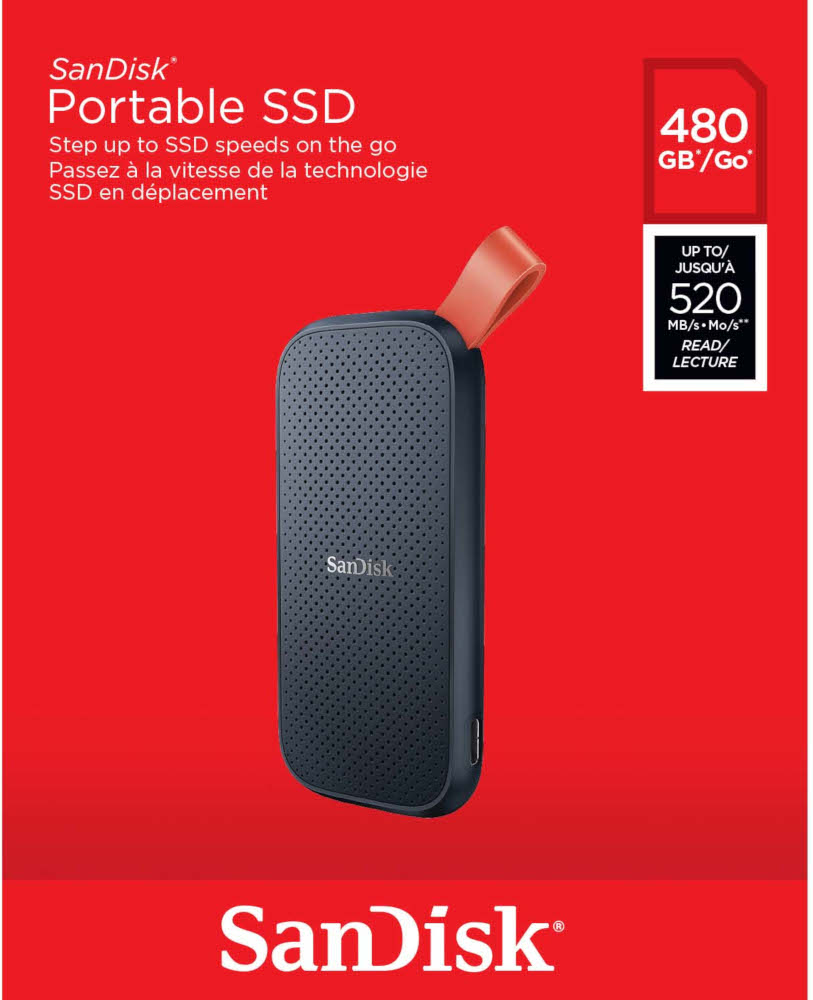SANDISK Disque dur Externe SSD 480 GB USB 3.2 Gen2 (186576)