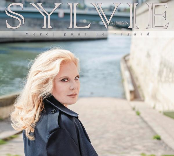 Pochette d'album avec Sylvie Vartan et les mots Merci pour le regard.