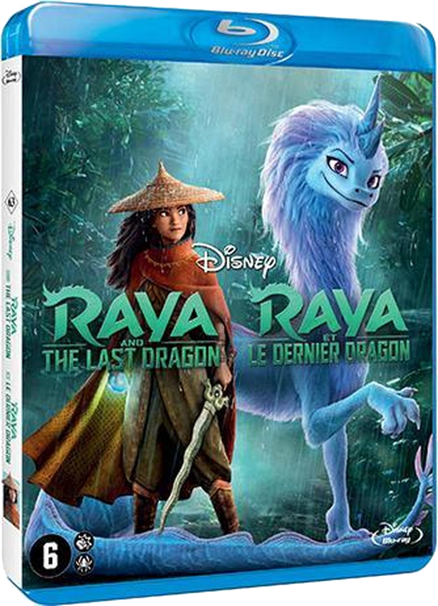Boîtier Blu-ray Raya et le Dernier Dragon avec des personnages sur la couverture.