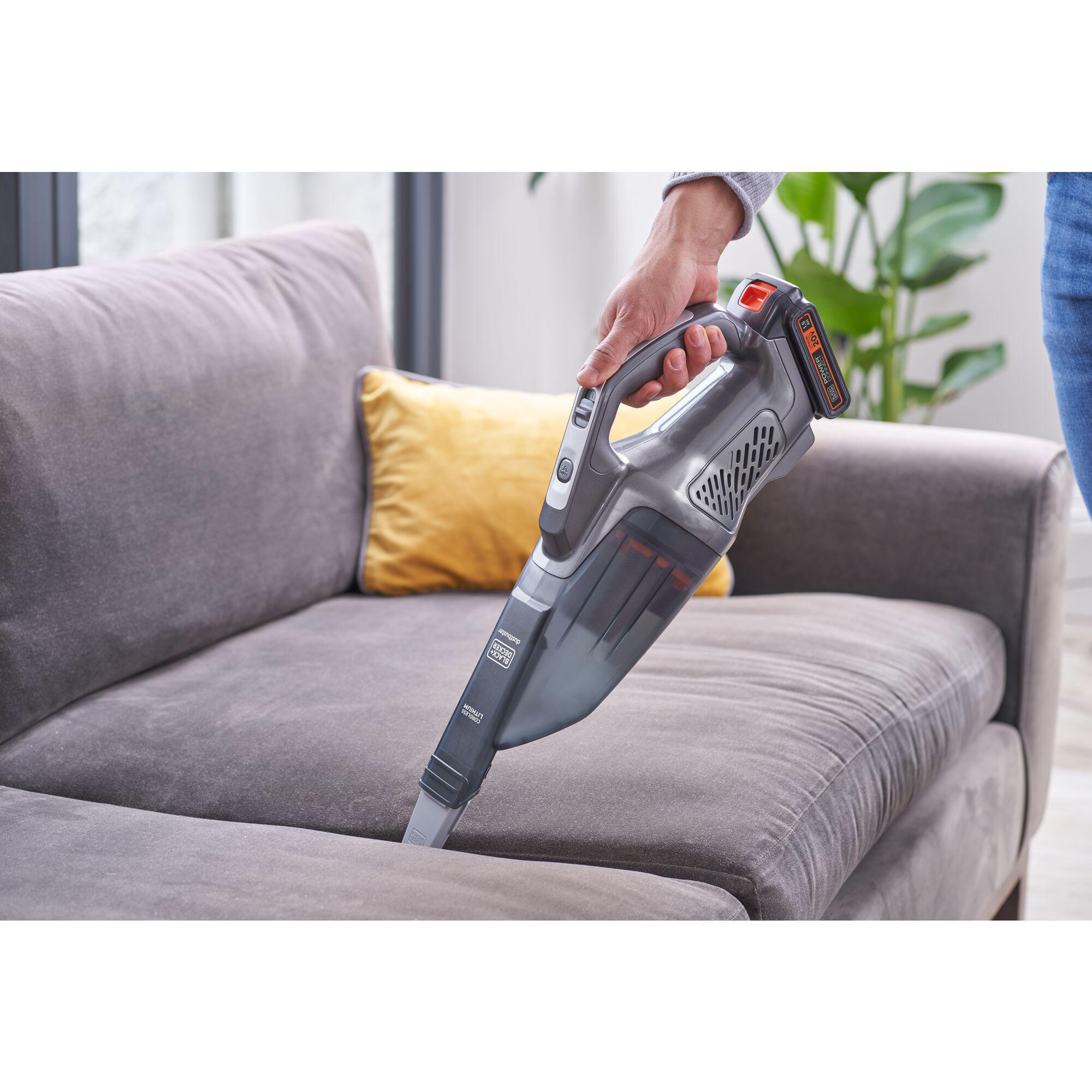 Ladegerät Dustbuster Connect Akku BLACK+DECKER und 27 mit Akkubetrieb, Watt Handstaubsauger, Power BCHV001C1