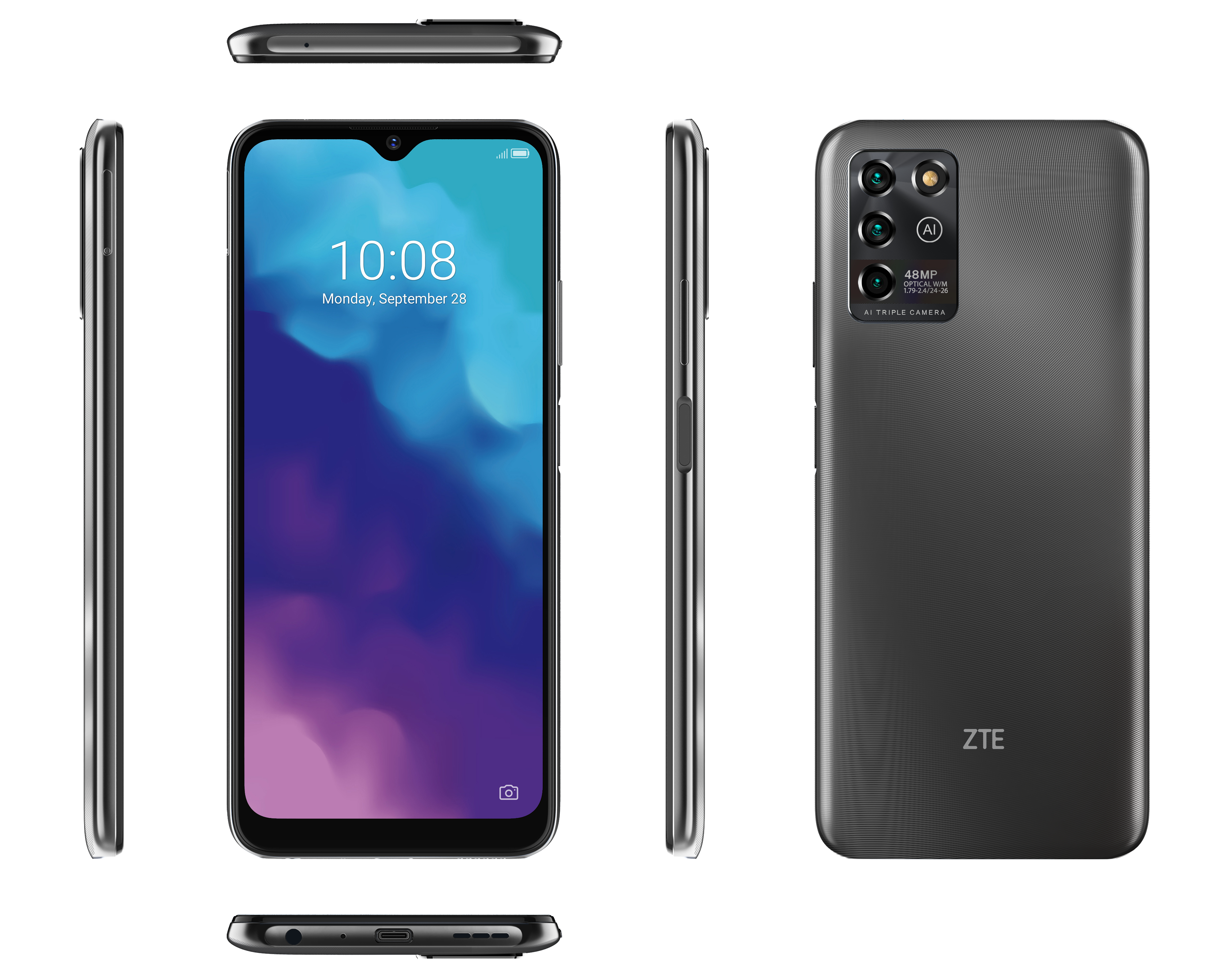 ZTE Blade V30 Vita (inkl. Bluetooth-Kopfhörer) 128 GB Grau Dual SIM
