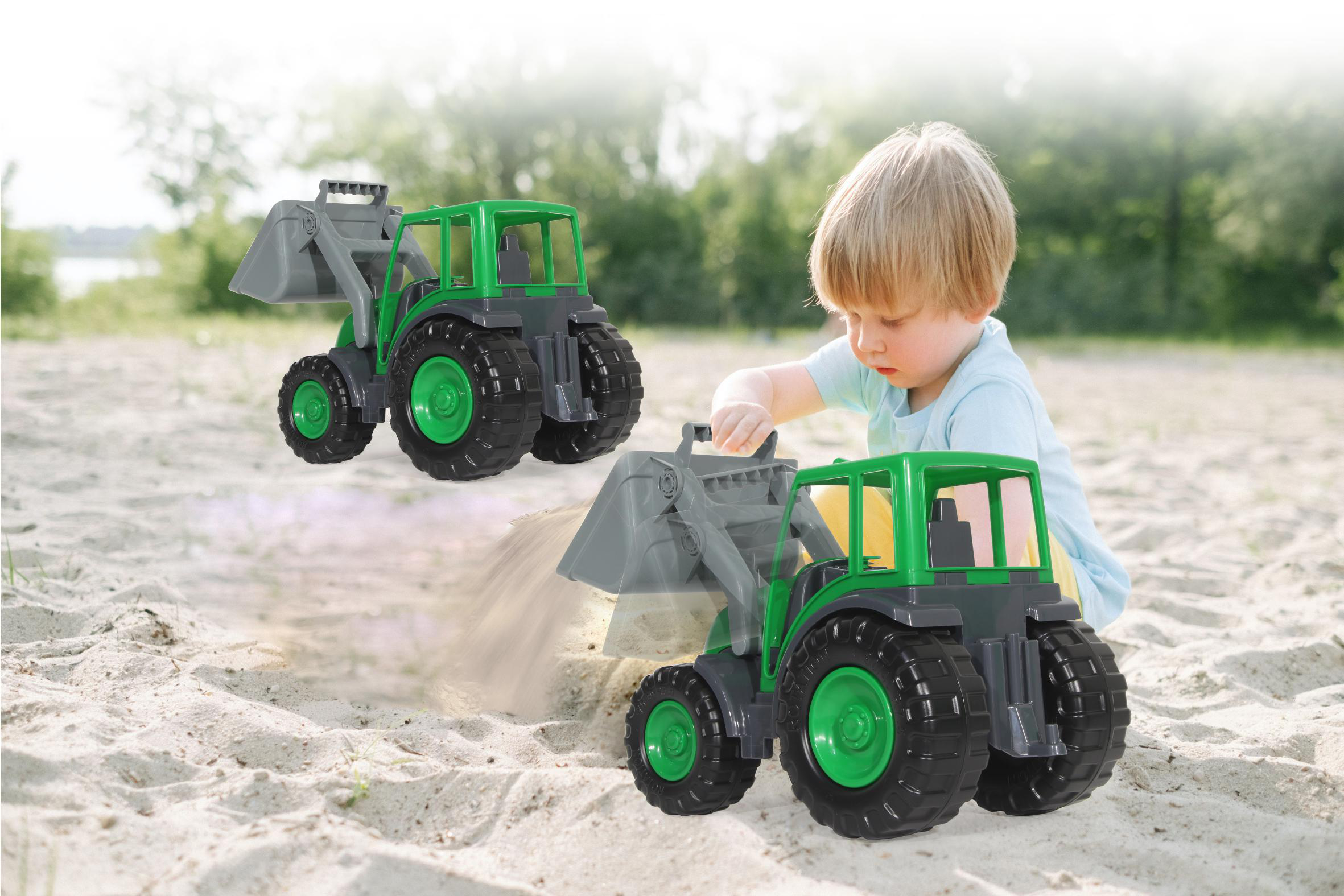 Spielzeugfahrzeug JAMARA XL Power Loader Frontlader Traktor mit Grün