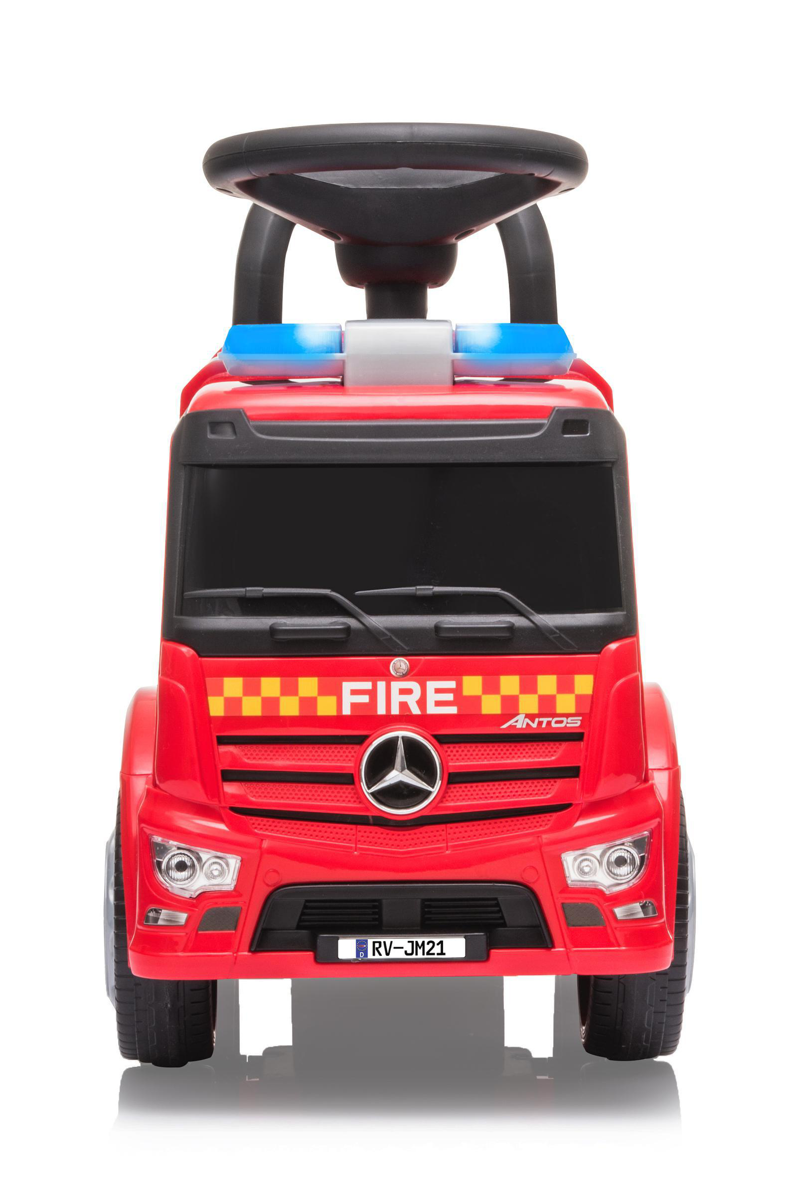 Kinderfahrzeug Mercedes-Benz Feuerwehr Antos Rot Rutscher JAMARA