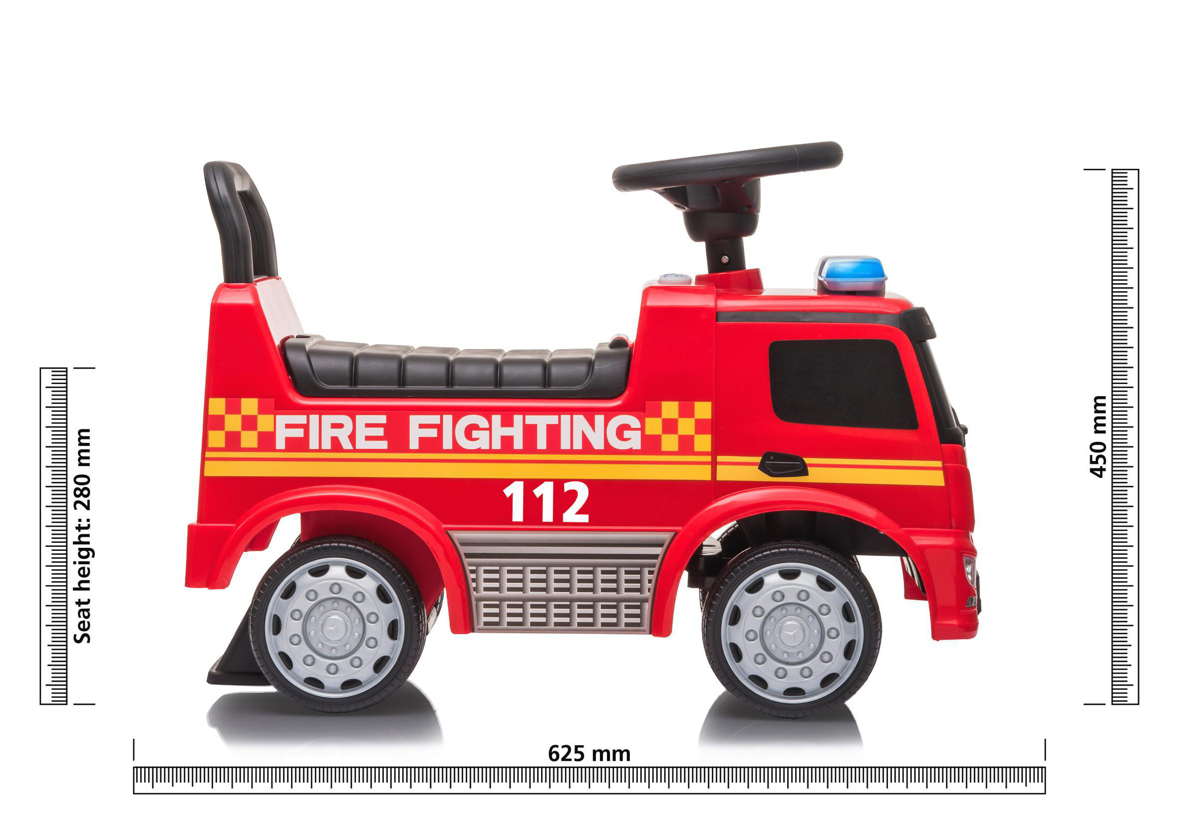 JAMARA Rutscher Mercedes-Benz Antos Kinderfahrzeug Rot Feuerwehr