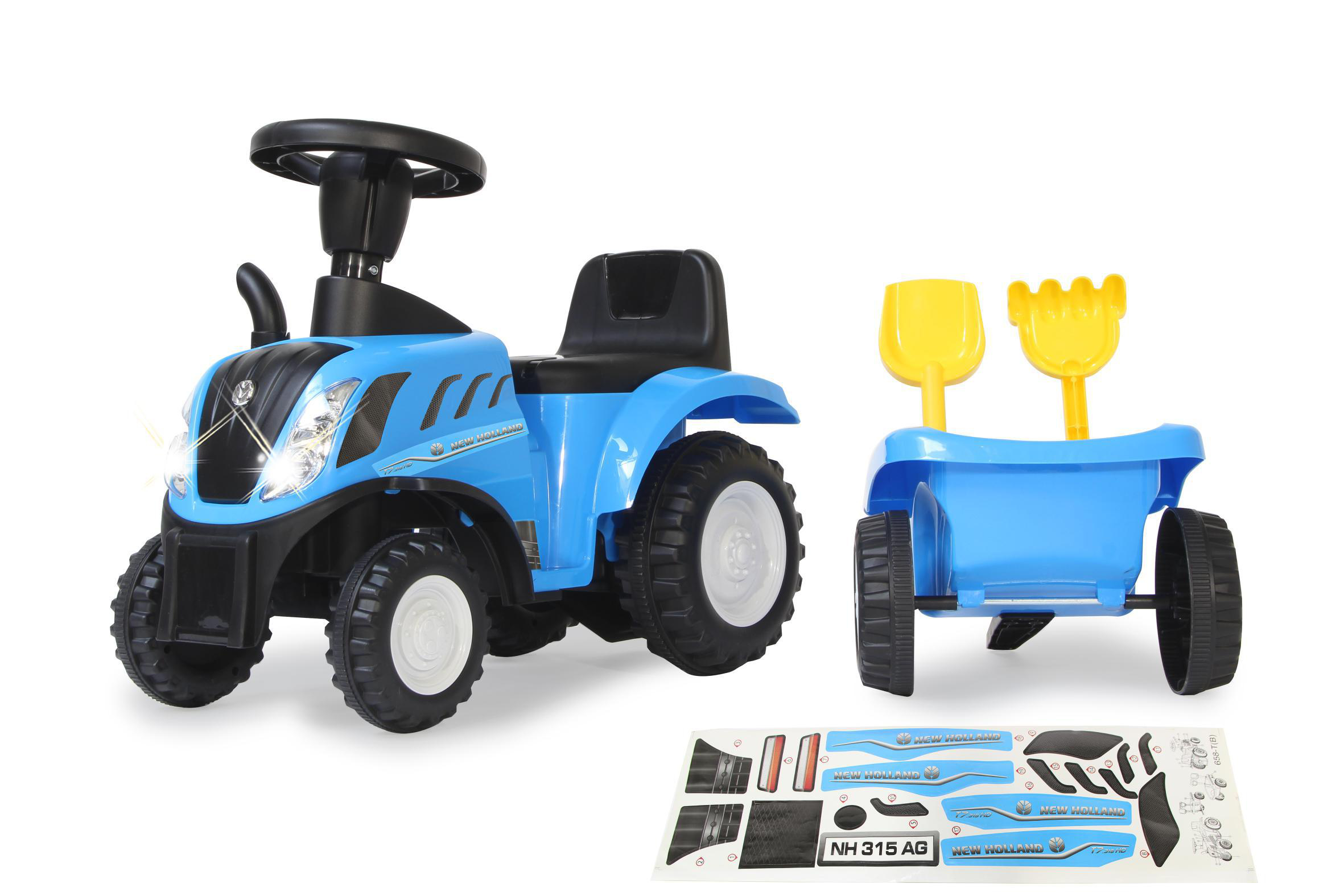 Blau Kinderfahrzeug Blau JAMARA Holland Rutscher New T7 Traktor