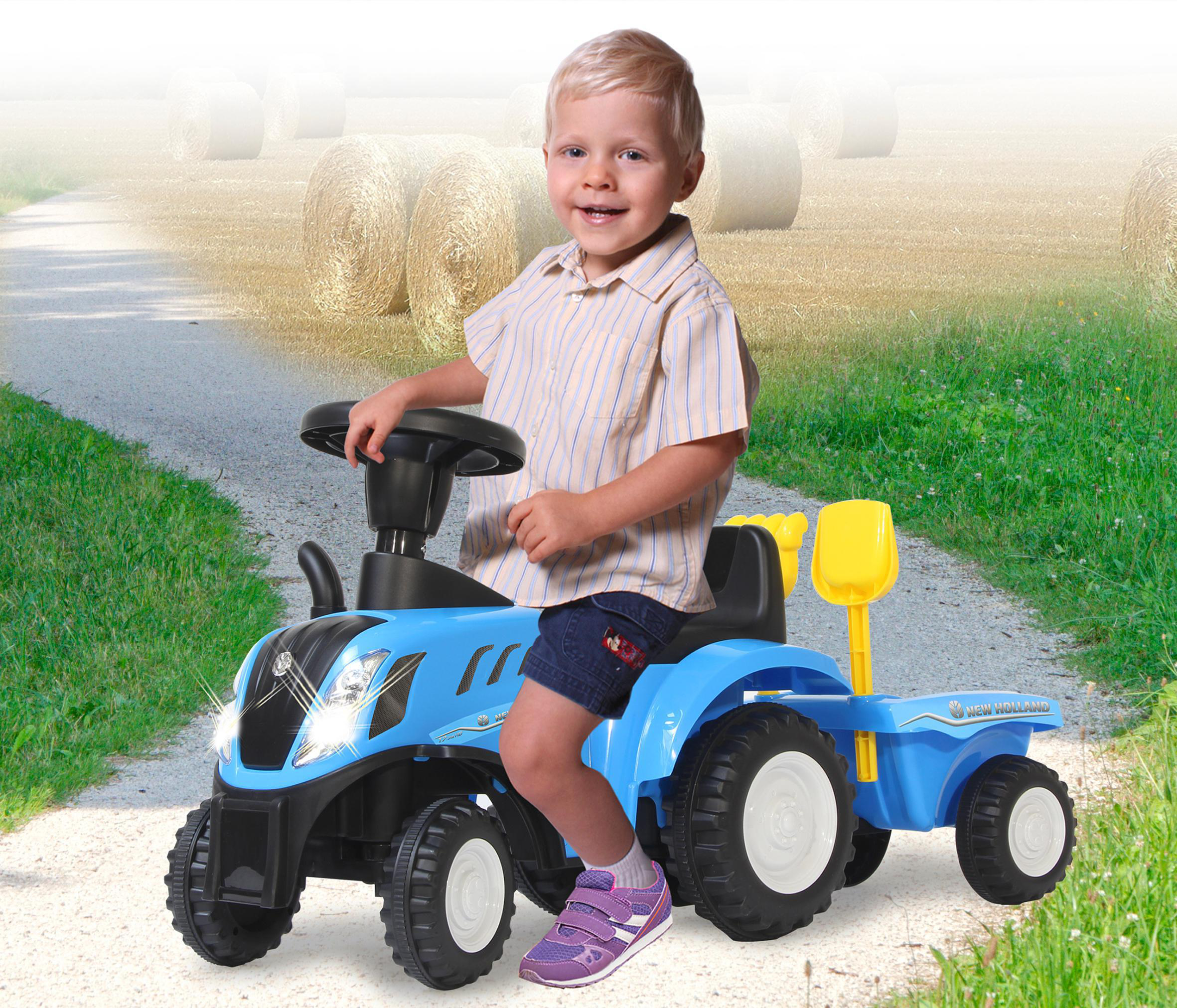 JAMARA Rutscher New Holland T7 Traktor Blau Kinderfahrzeug Blau