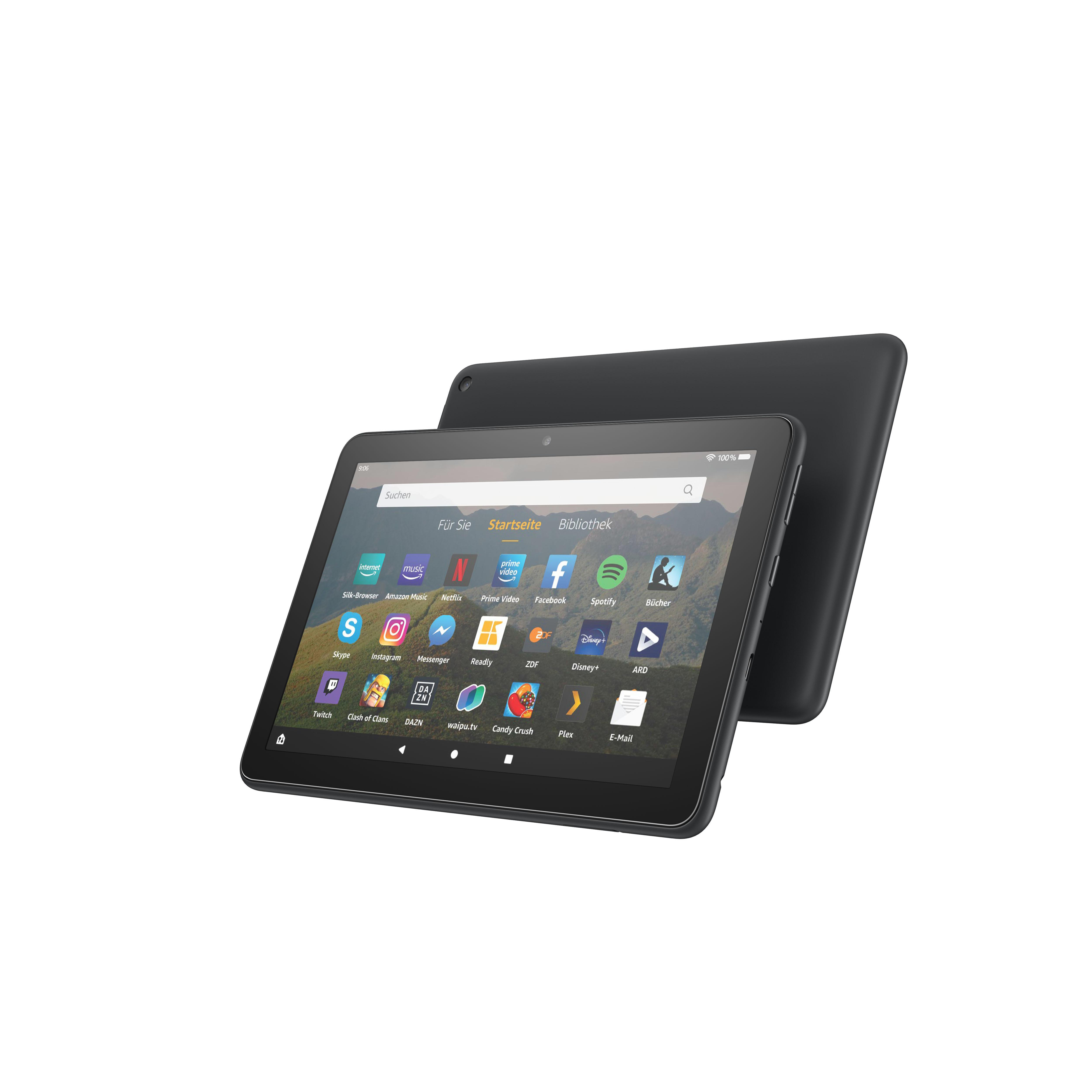 AMAZON Fire HD 8-Tablet, 8-Zoll-HD-Display, 32 GB, Schwarz mit Spezialangeboten, Tablet, 32 GB, 8 Zoll, Schwarz