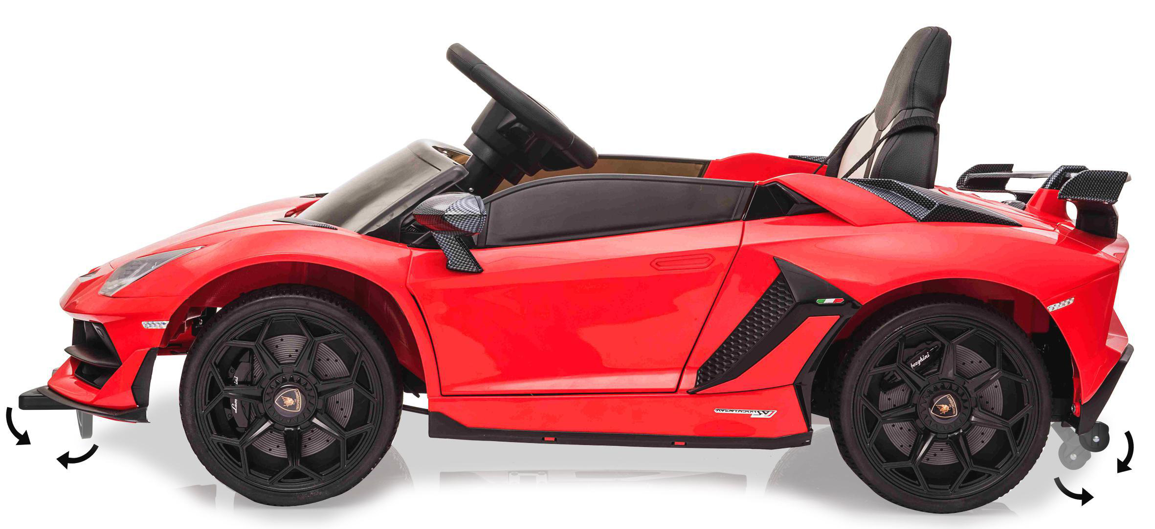 JAMARA Ride-on Lamborghini Aventador SVJ rot 12V 2,4GHz Ride-On Kinderfahrzeug, Rot