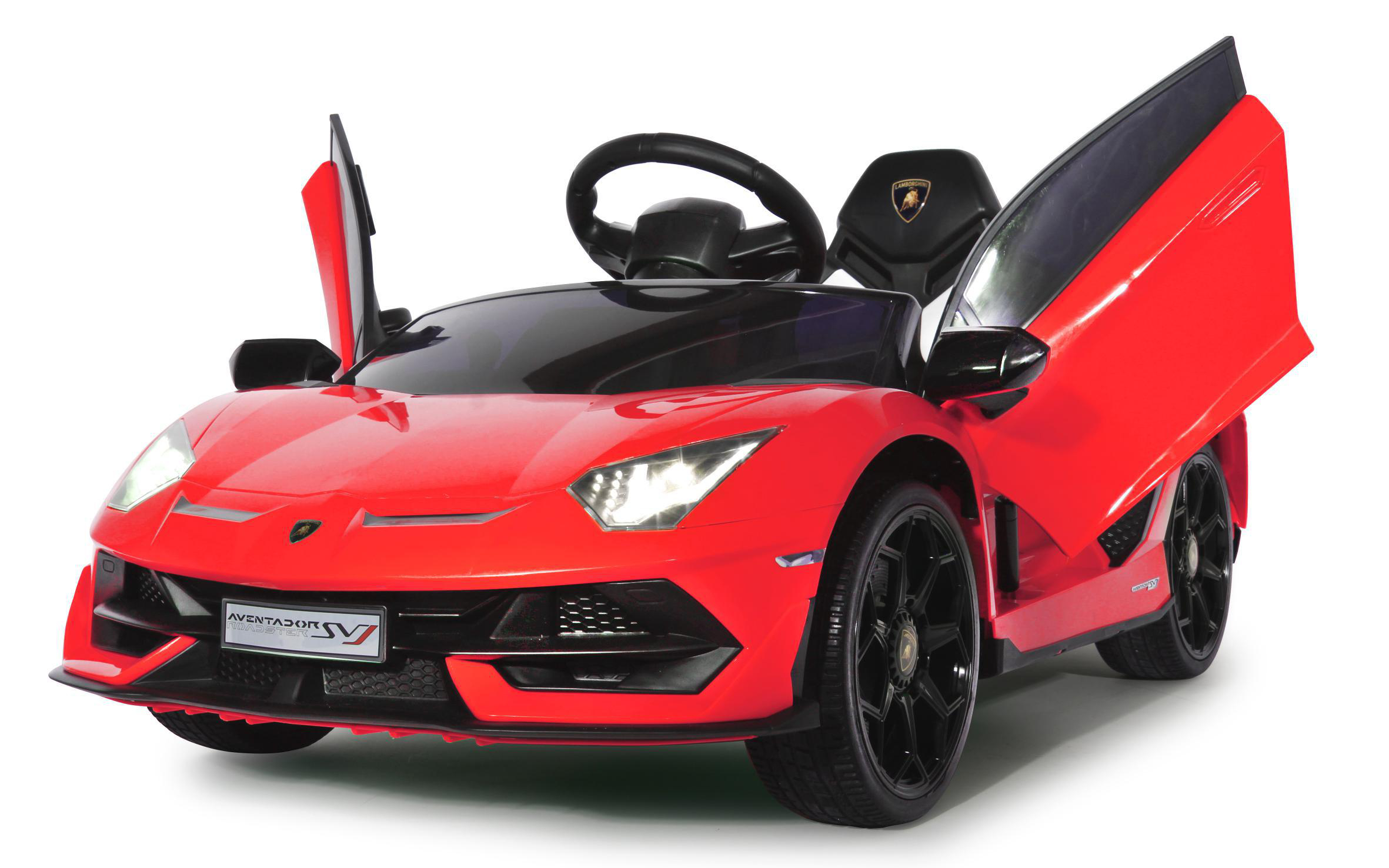 JAMARA Ride-on Lamborghini Aventador SVJ rot 12V 2,4GHz Ride-On Kinderfahrzeug, Rot