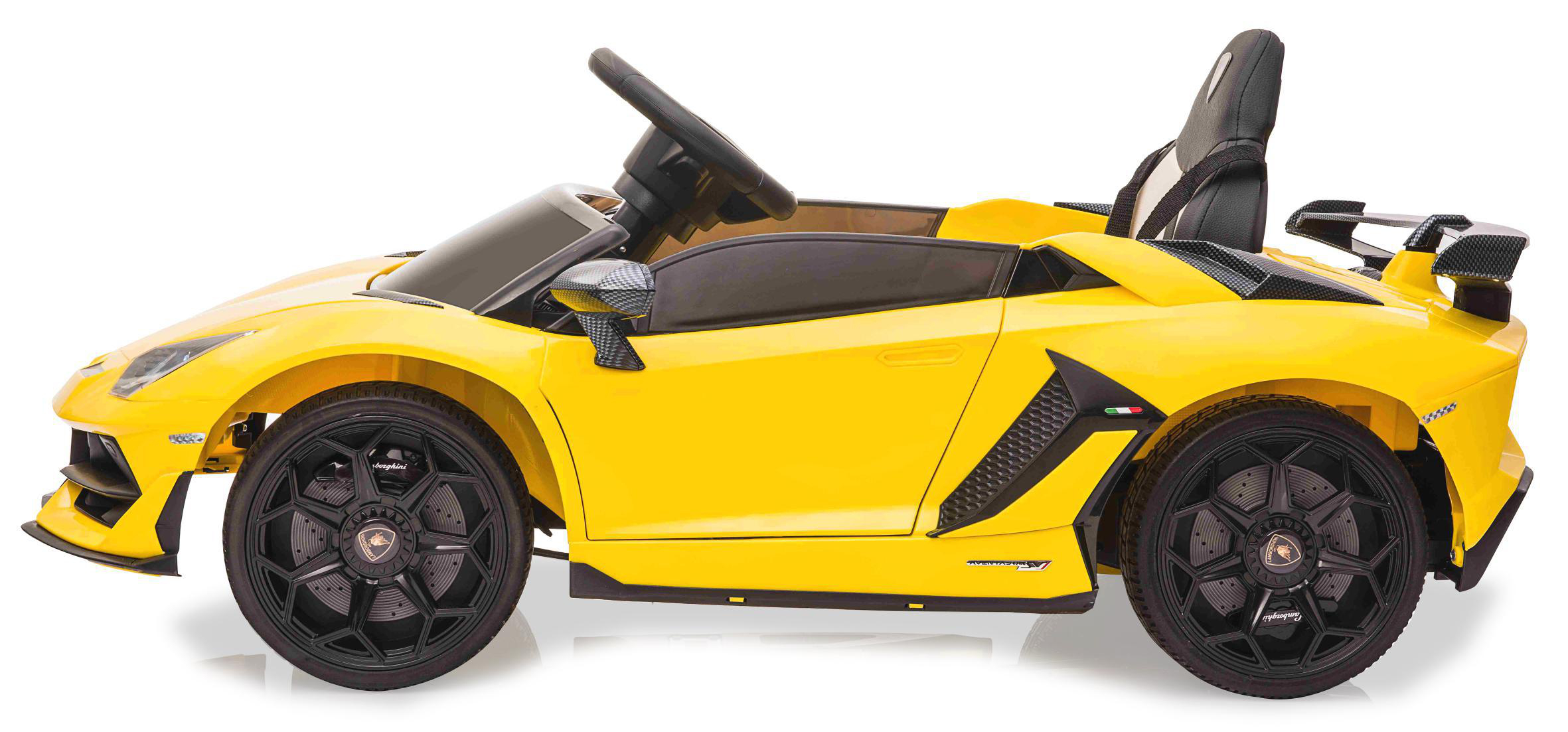 JAMARA Ride-on Lamborghini Aventador SVJ gelb 12V 2,4GHz Ride-On Kinderfahrzeug, Gelb