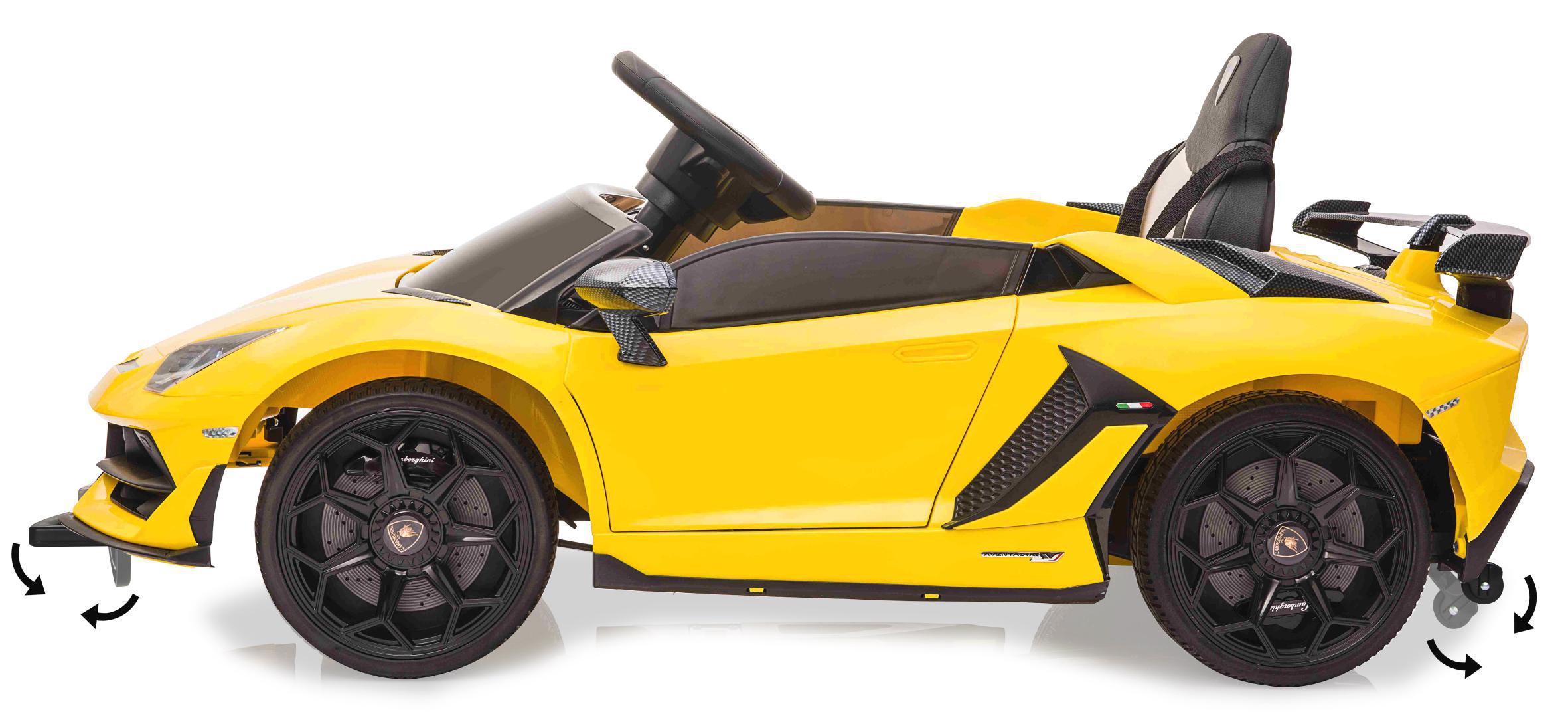 JAMARA Ride-on Lamborghini Aventador SVJ gelb 12V 2,4GHz Ride-On Kinderfahrzeug, Gelb