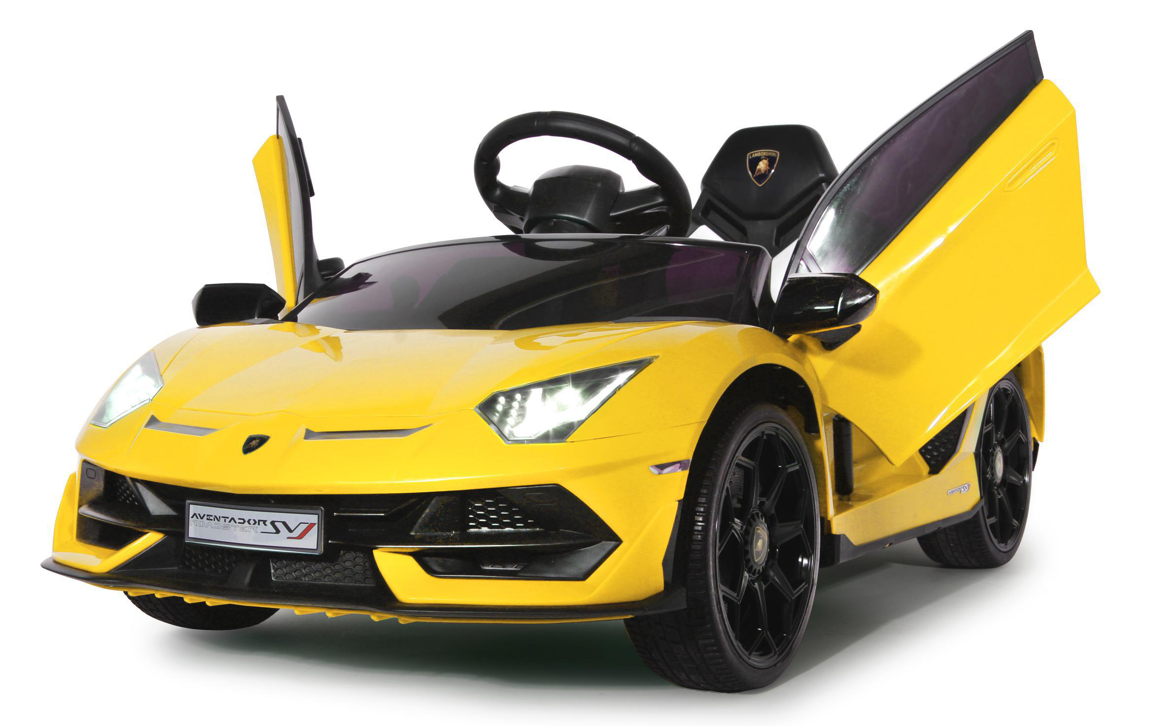 JAMARA Ride-on Lamborghini Aventador SVJ gelb 12V 2,4GHz Ride-On Kinderfahrzeug, Gelb