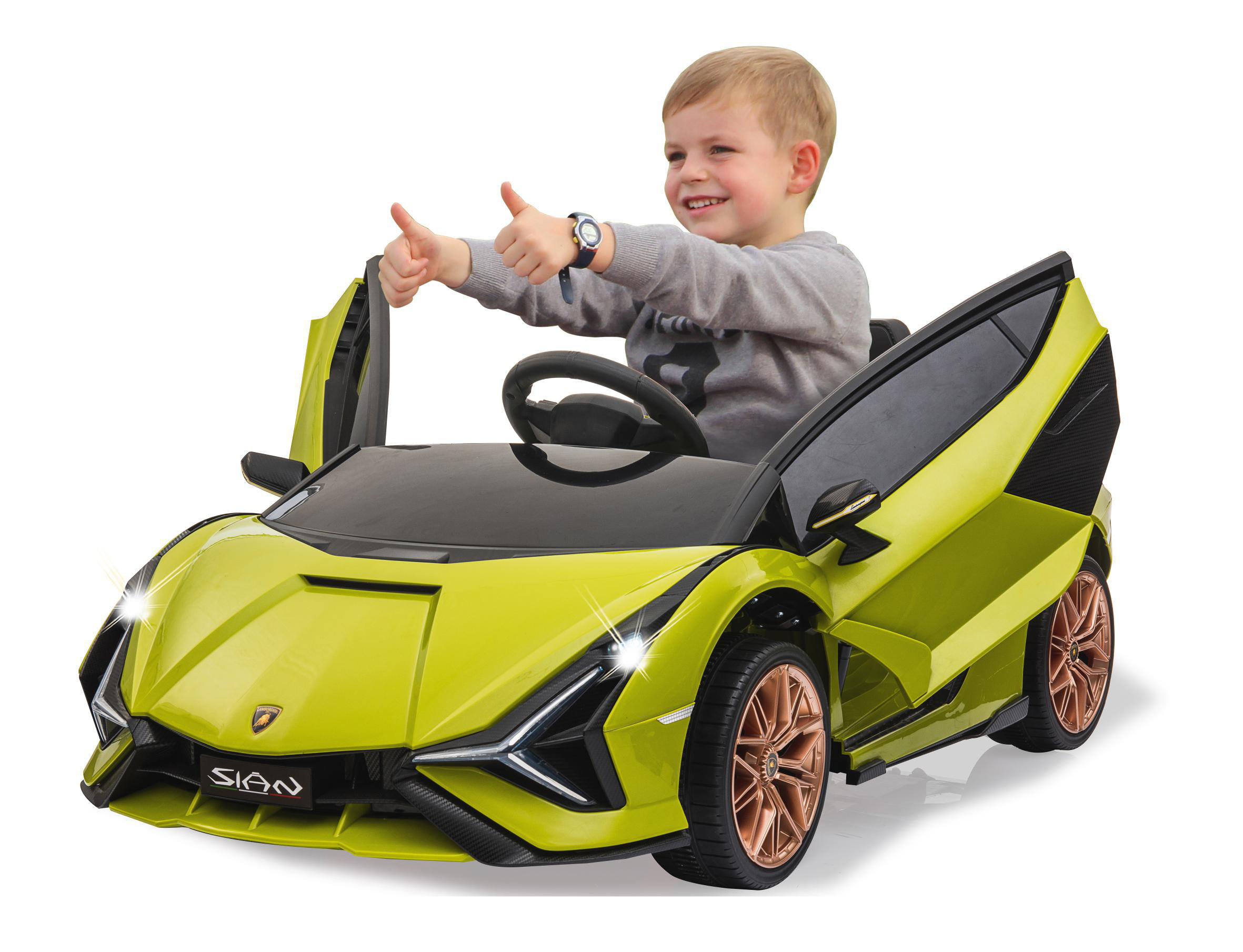 JAMARA Ride-on Lamborghini Sián FKP 37 grün 12V Ride-On Kinderfahrzeug, Grün