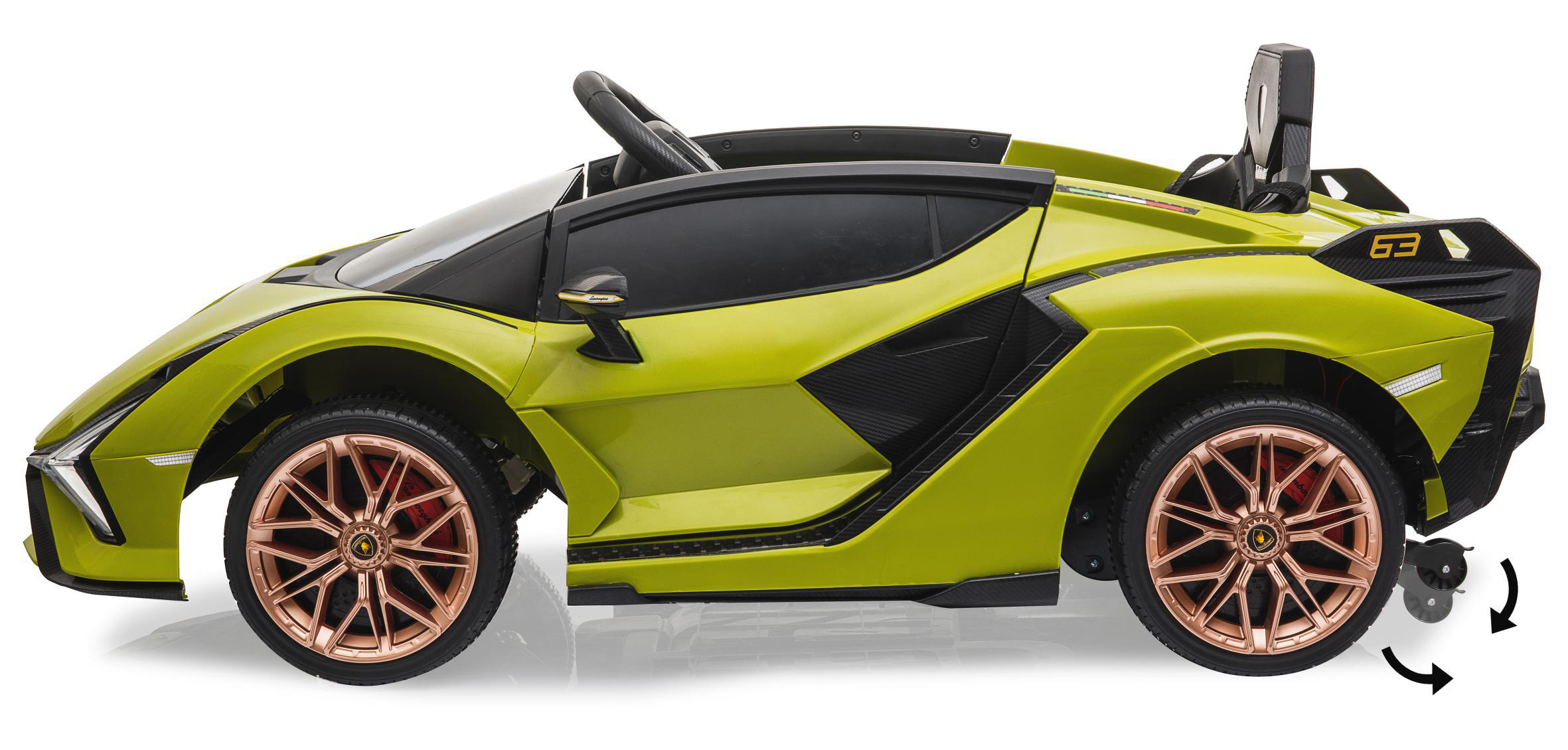 JAMARA Ride-on Lamborghini Sián FKP 37 grün 12V Ride-On Kinderfahrzeug, Grün