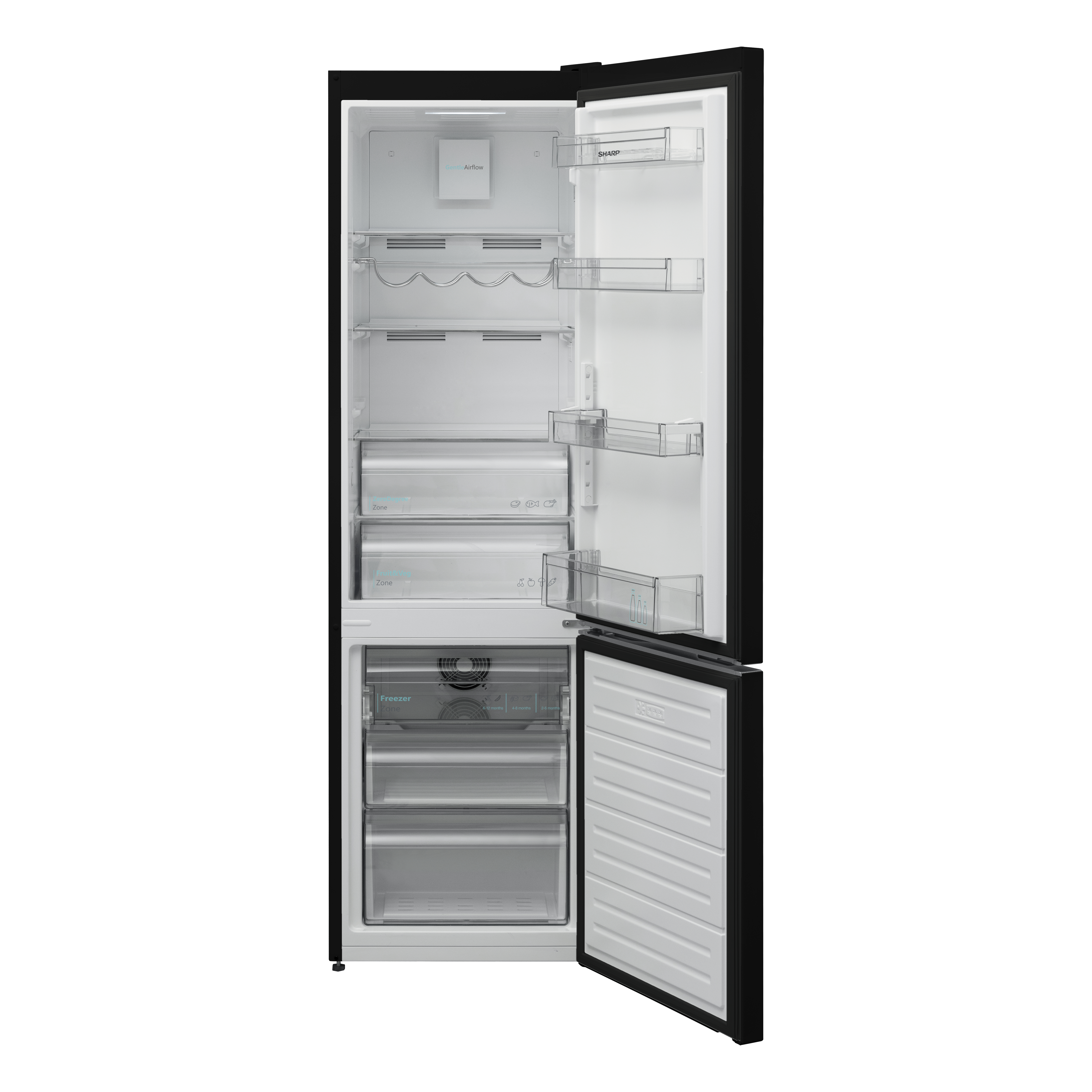 SHARP SJ-BA05IMXBE-EU Kühlgefrierkombination (E, 269 l, 1800 mm hoch, Schwarz)
