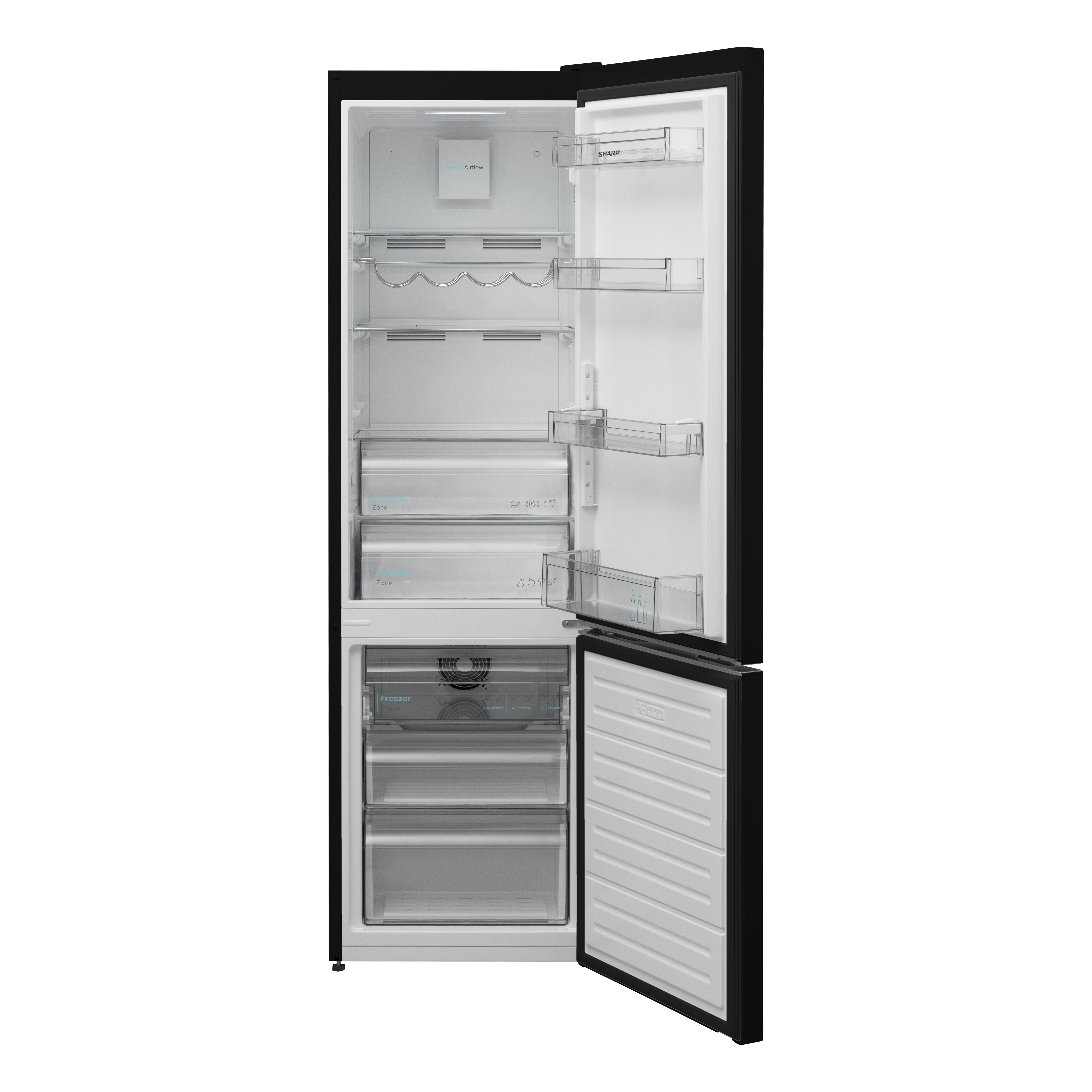 SHARP SJ-BA05IMXBE-EU Kühlgefrierkombination (E, 269 l, 1800 mm hoch, Schwarz)