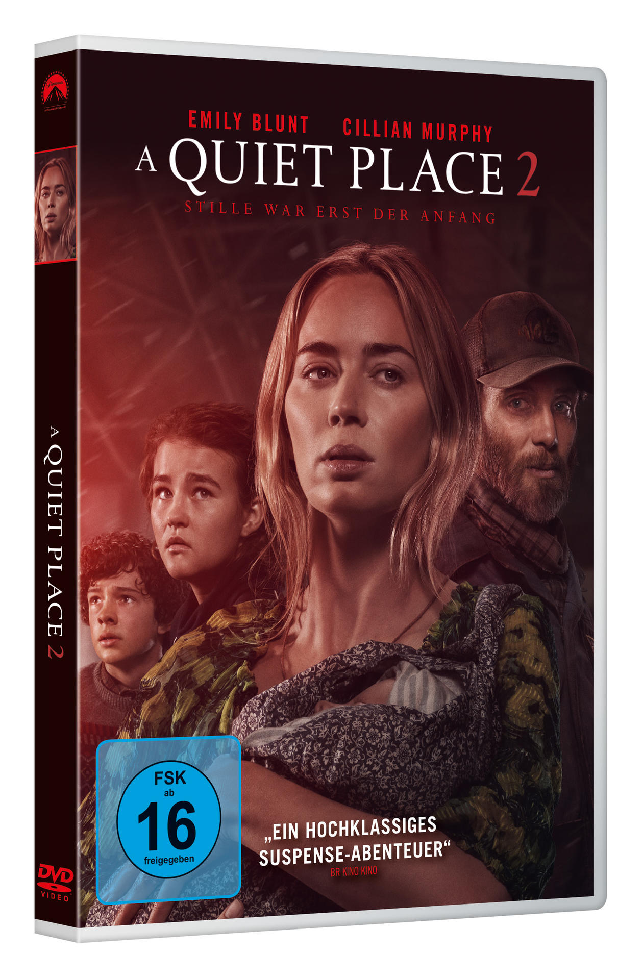 DVD-Hülle von 'A Quiet Place 2' mit der Besetzung und dem Titel des Films.